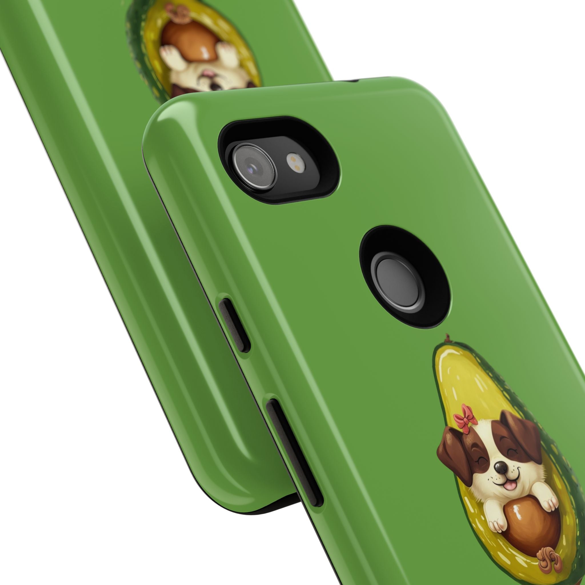 Cute Avocado Dog Phone Case - Pet Lover Gift, Animal Phone Cover, Quirky Accessory, Dog Mom Present, Custom Phone Case