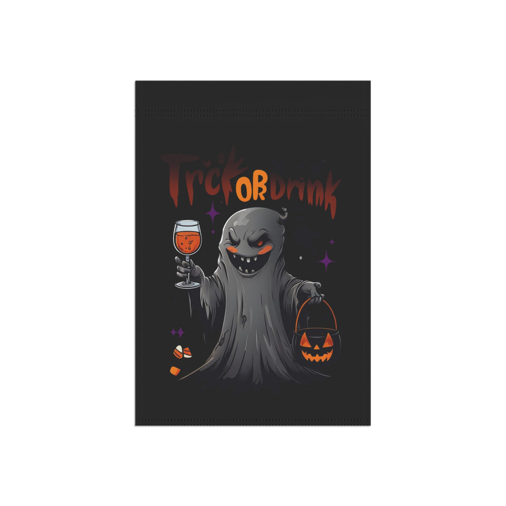 Halloween Garden Banner, Spooky Decor, Trick or Drink Flag, Outdoor Halloween Decor, Festive Haunted House Sign