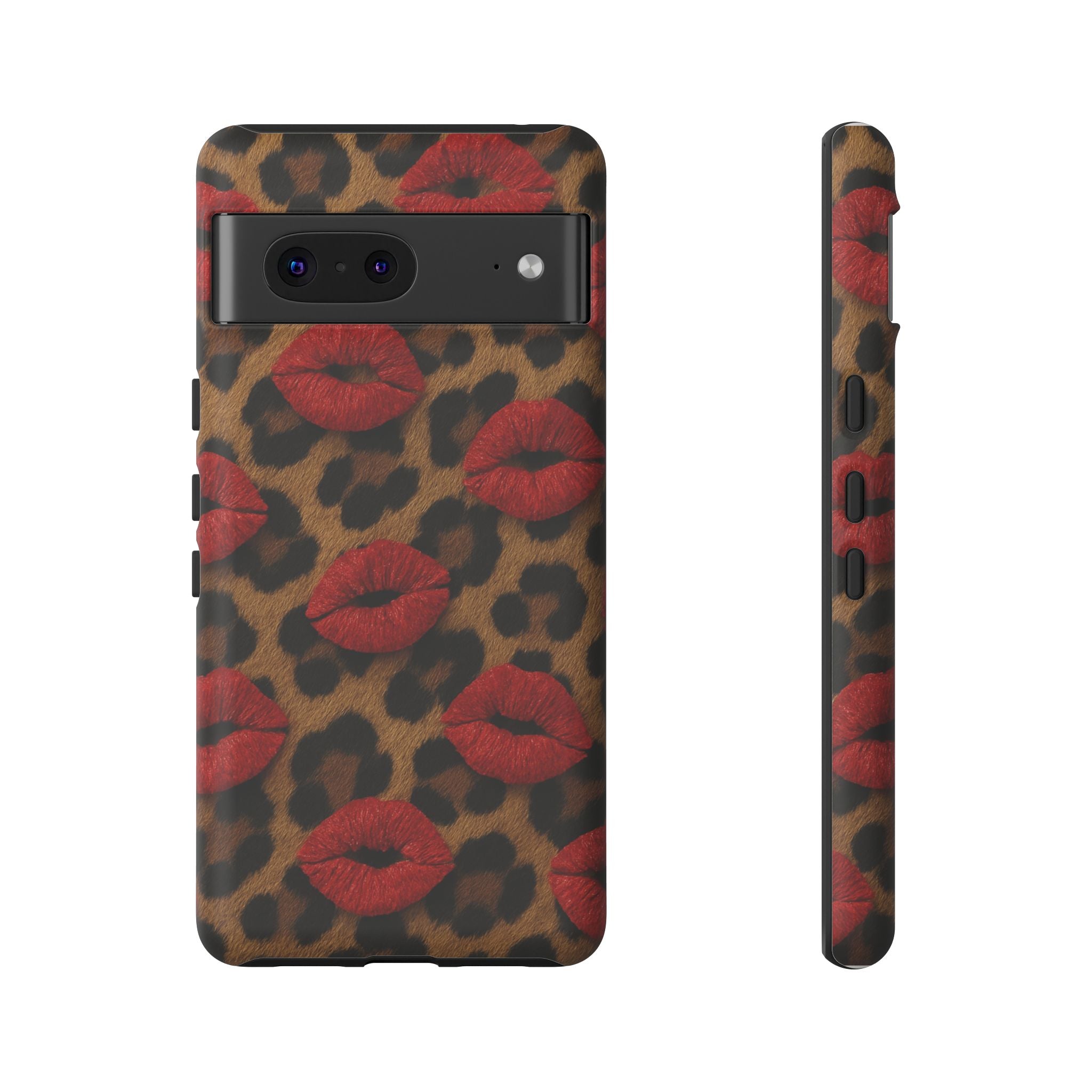 Leopard Kiss Phone Case, Trendy Tough Cases for iPhone, Fashionable Phone Accessory, Stylish Gift for Her, Birthday Present