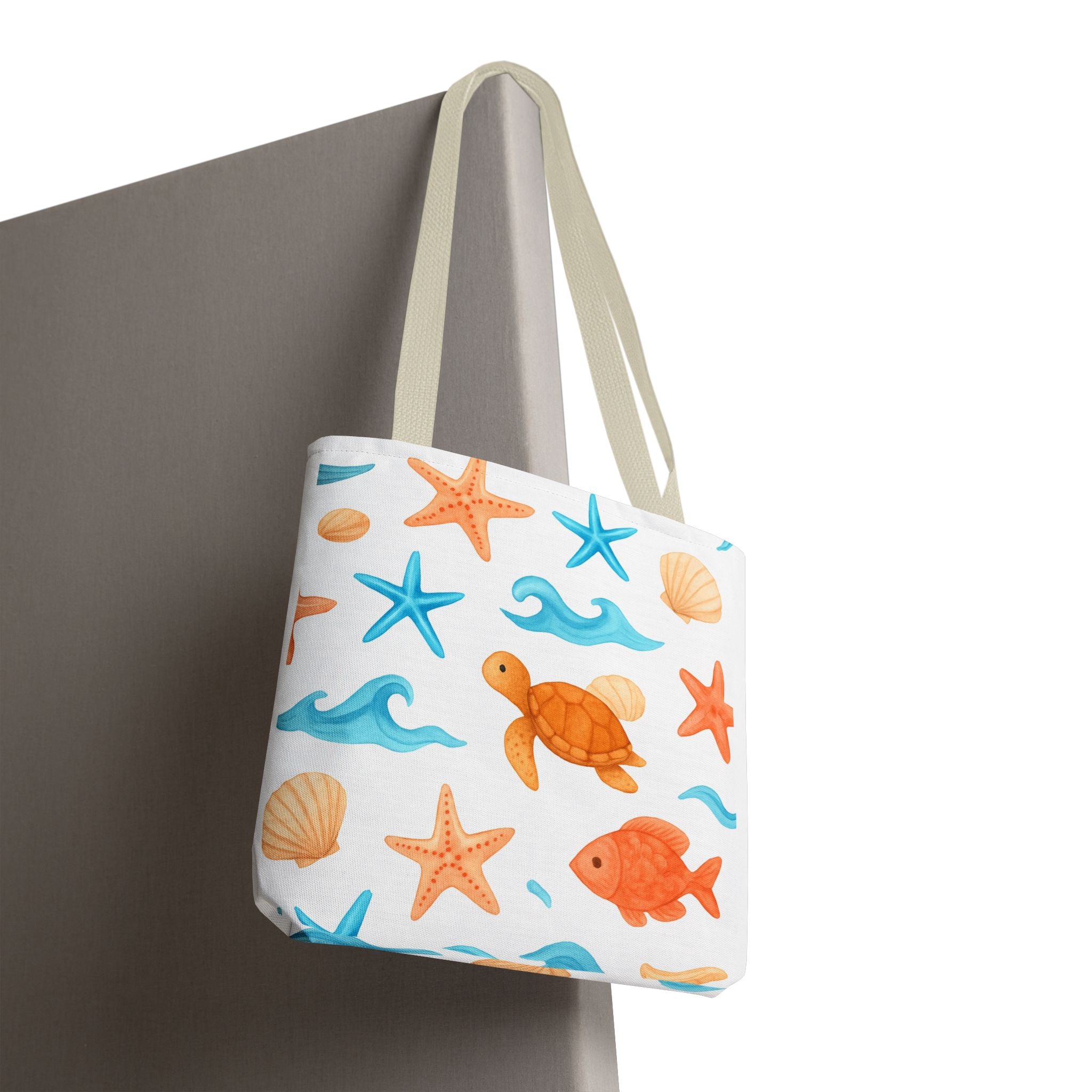 Ocean-Themed Tote Bag - Cute Beach Bag, Summer Accessories, Gift for Ocean Lovers, Lightweight Carryall, Summer Shopping Bag