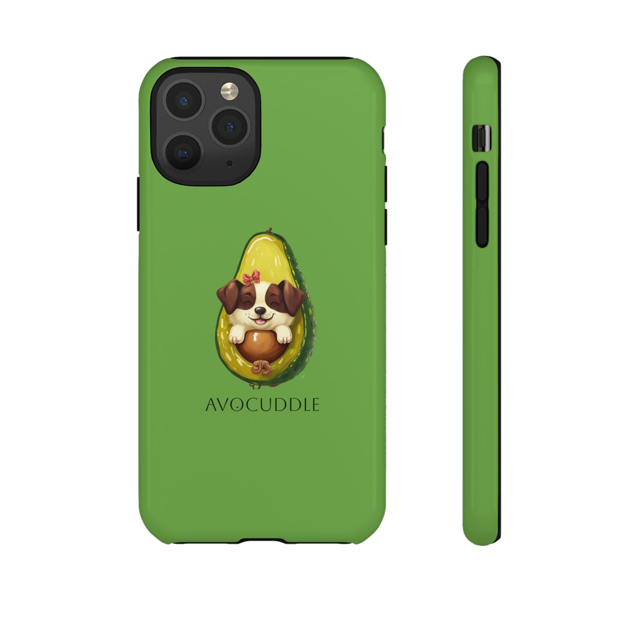 Cute Avocado Dog Phone Case - Pet Lover Gift, Animal Phone Cover, Quirky Accessory, Dog Mom Present, Custom Phone Case