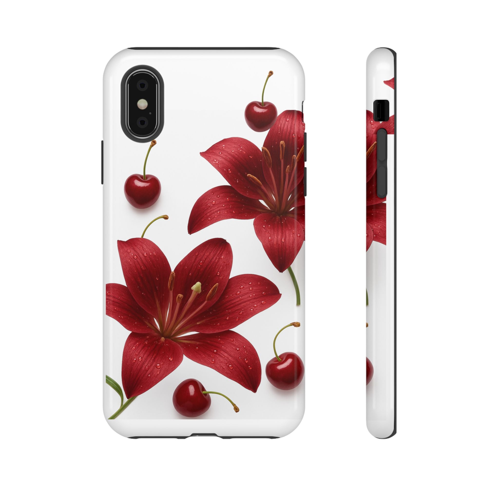 Floral Tough Phone Case, Beautiful Floral Design, Gift for Her, Risk Resistant Cover, Trendy Smartphone Accessory