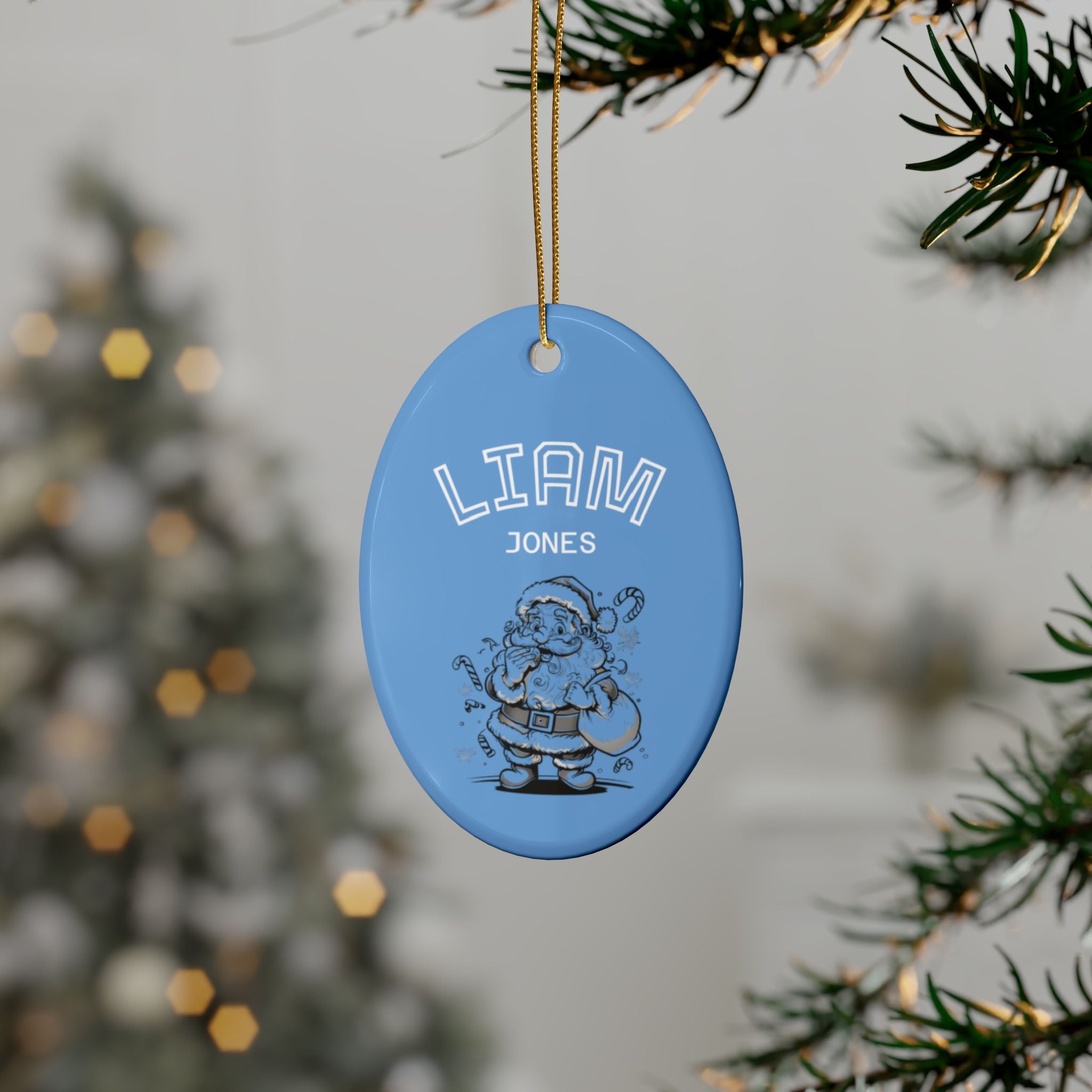Personalized Heart-Shaped Ceramic Ornaments Set for Christmas and Holidays and In Loving Memory/Always In My Heart