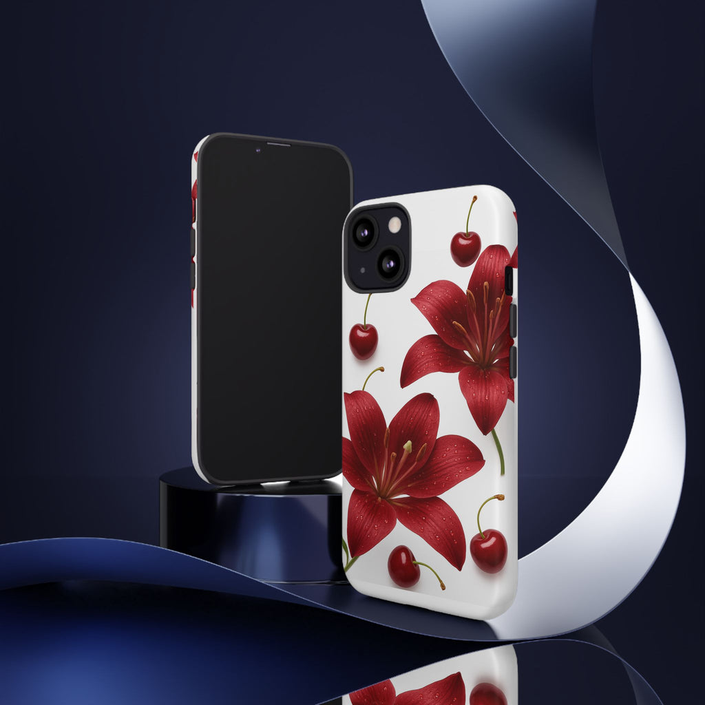 Floral Tough Phone Case, Beautiful Floral Design, Gift for Her, Risk Resistant Cover, Trendy Smartphone Accessory