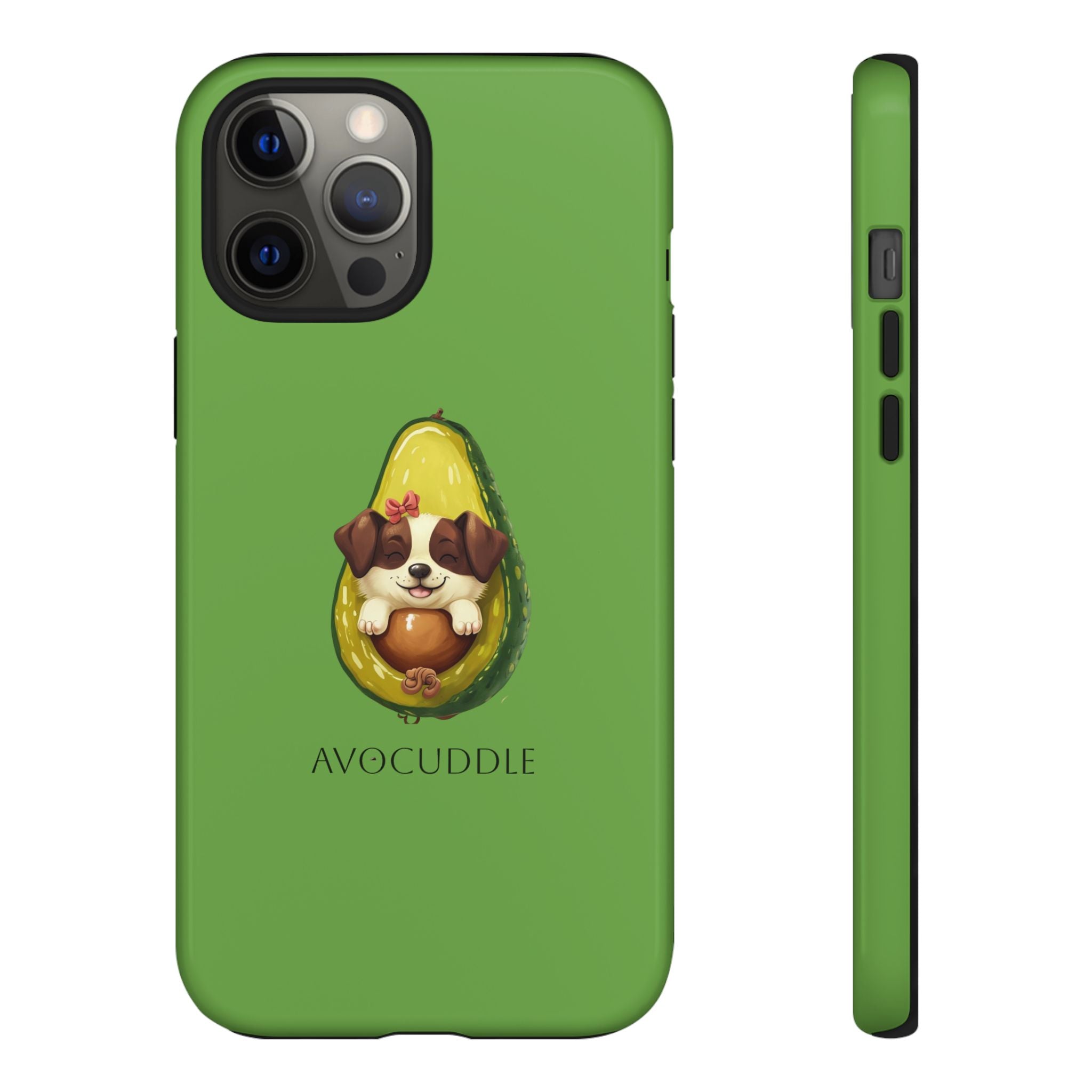 Cute Avocado Dog Phone Case - Pet Lover Gift, Animal Phone Cover, Quirky Accessory, Dog Mom Present, Custom Phone Case