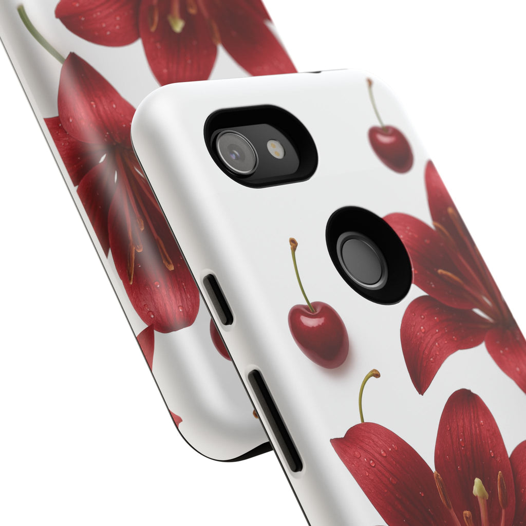 Floral Tough Phone Case, Beautiful Floral Design, Gift for Her, Risk Resistant Cover, Trendy Smartphone Accessory