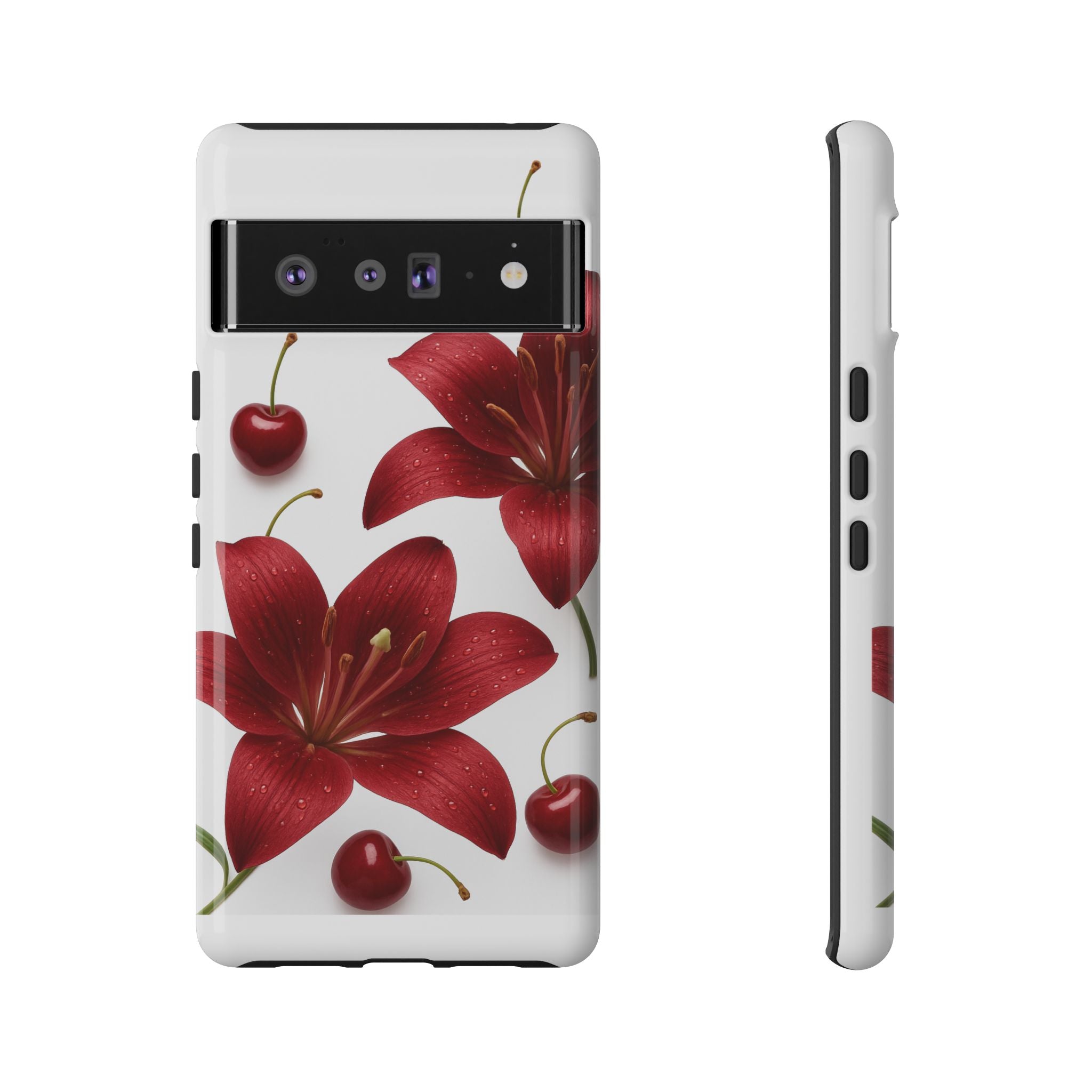 Floral Tough Phone Case, Beautiful Floral Design, Gift for Her, Risk Resistant Cover, Trendy Smartphone Accessory