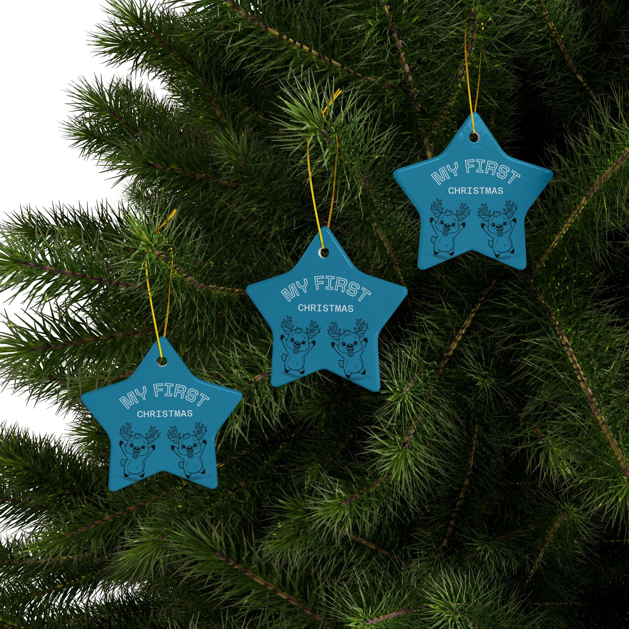 Ceramic Ornaments - Baby's First Christmas Set