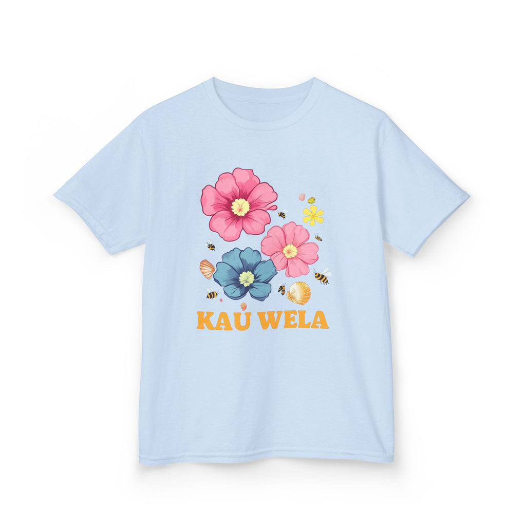 Kids T-Shirt - Summer Flowers Seashells Beach Waves Hawaii