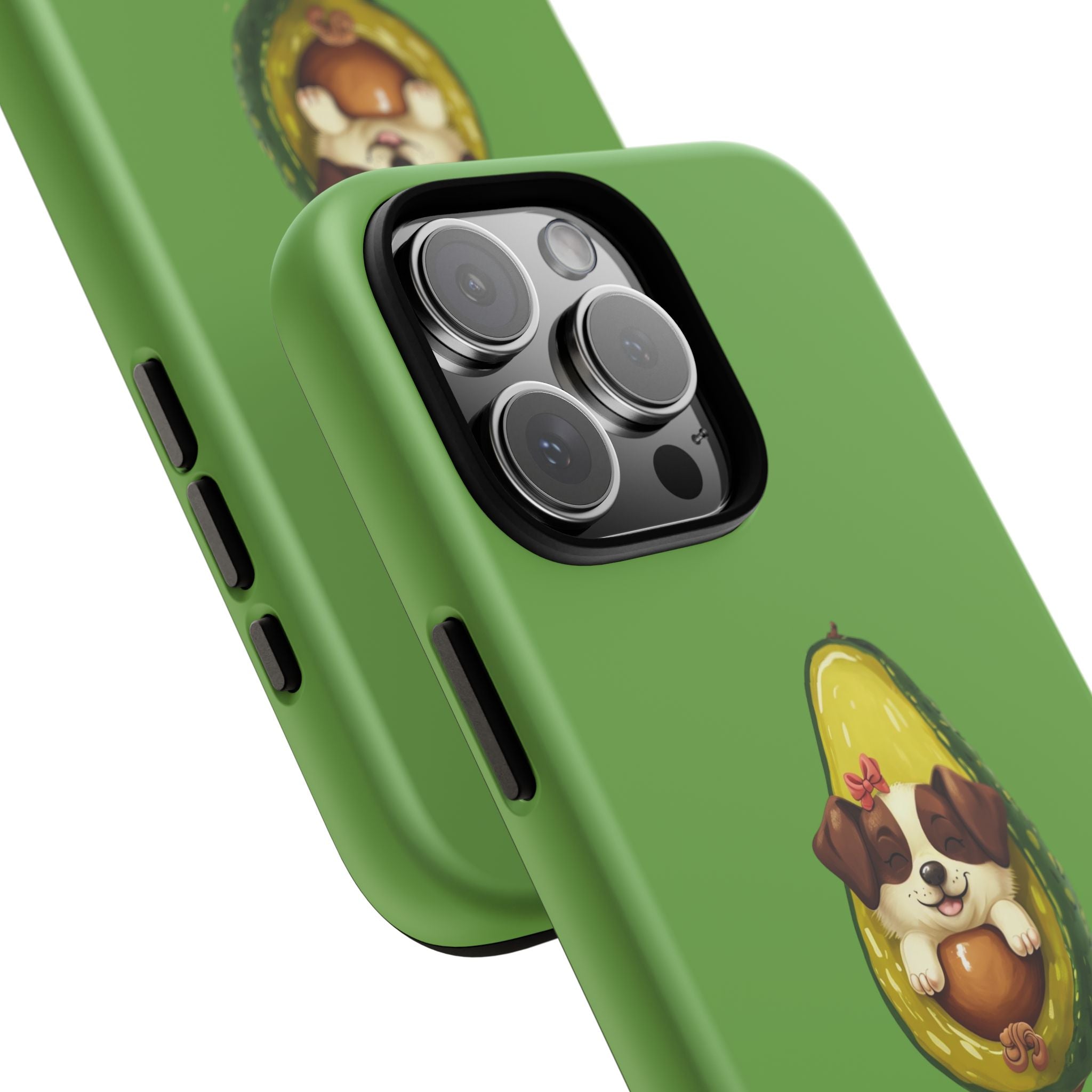 Cute Avocado Dog Phone Case - Pet Lover Gift, Animal Phone Cover, Quirky Accessory, Dog Mom Present, Custom Phone Case