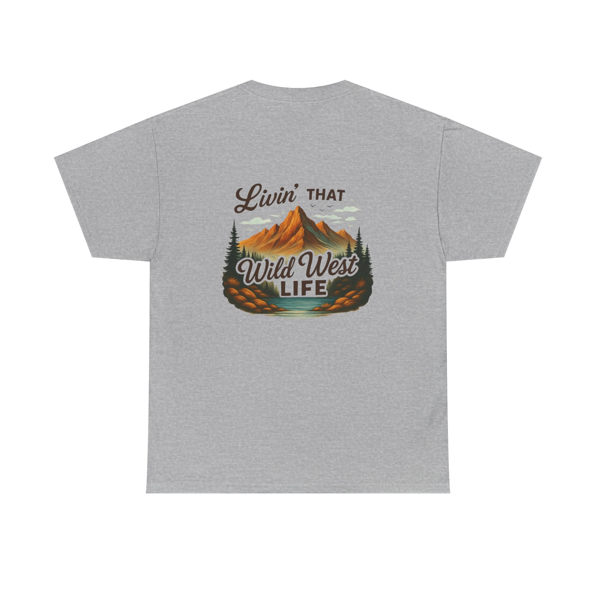 Camping Country Wild West Life Tee, Unisex Heavy Cotton T-Shirt, Adventure Shirt, Outdoor Apparel, Nature Lover Gift, Festival Wear