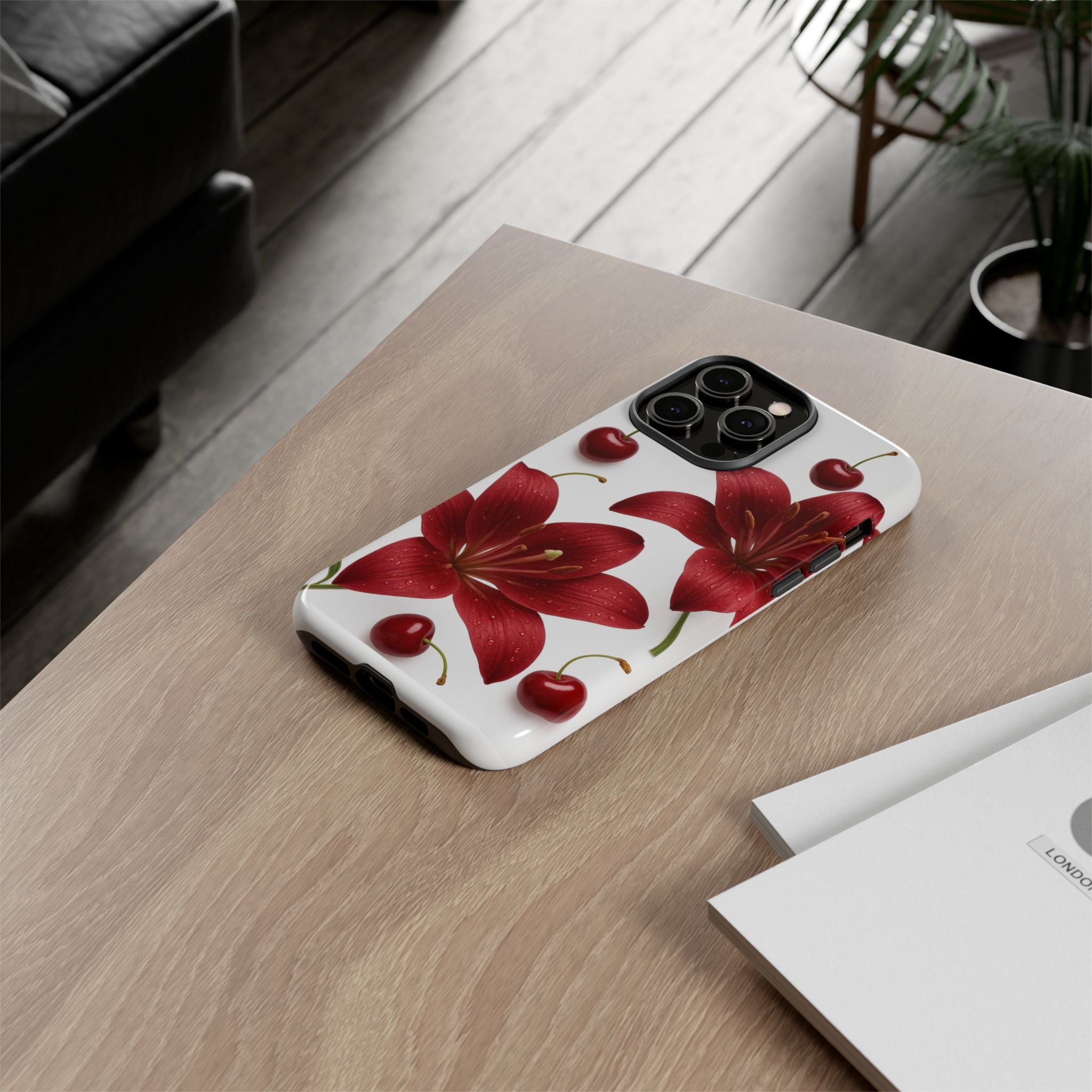 Floral Tough Phone Case, Beautiful Floral Design, Gift for Her, Risk Resistant Cover, Trendy Smartphone Accessory