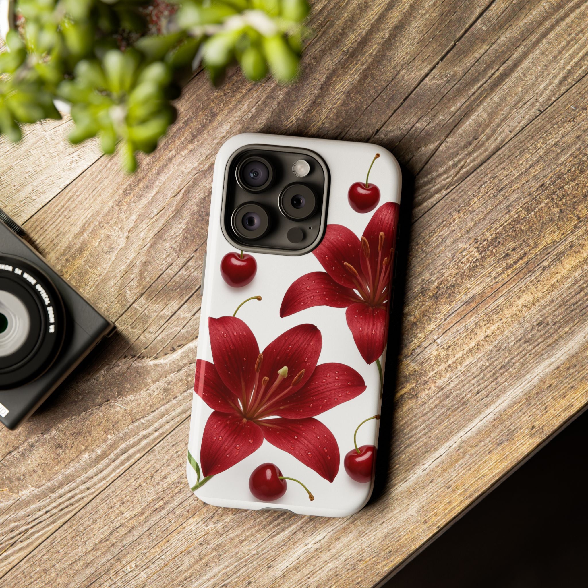 Floral Tough Phone Case, Beautiful Floral Design, Gift for Her, Risk Resistant Cover, Trendy Smartphone Accessory