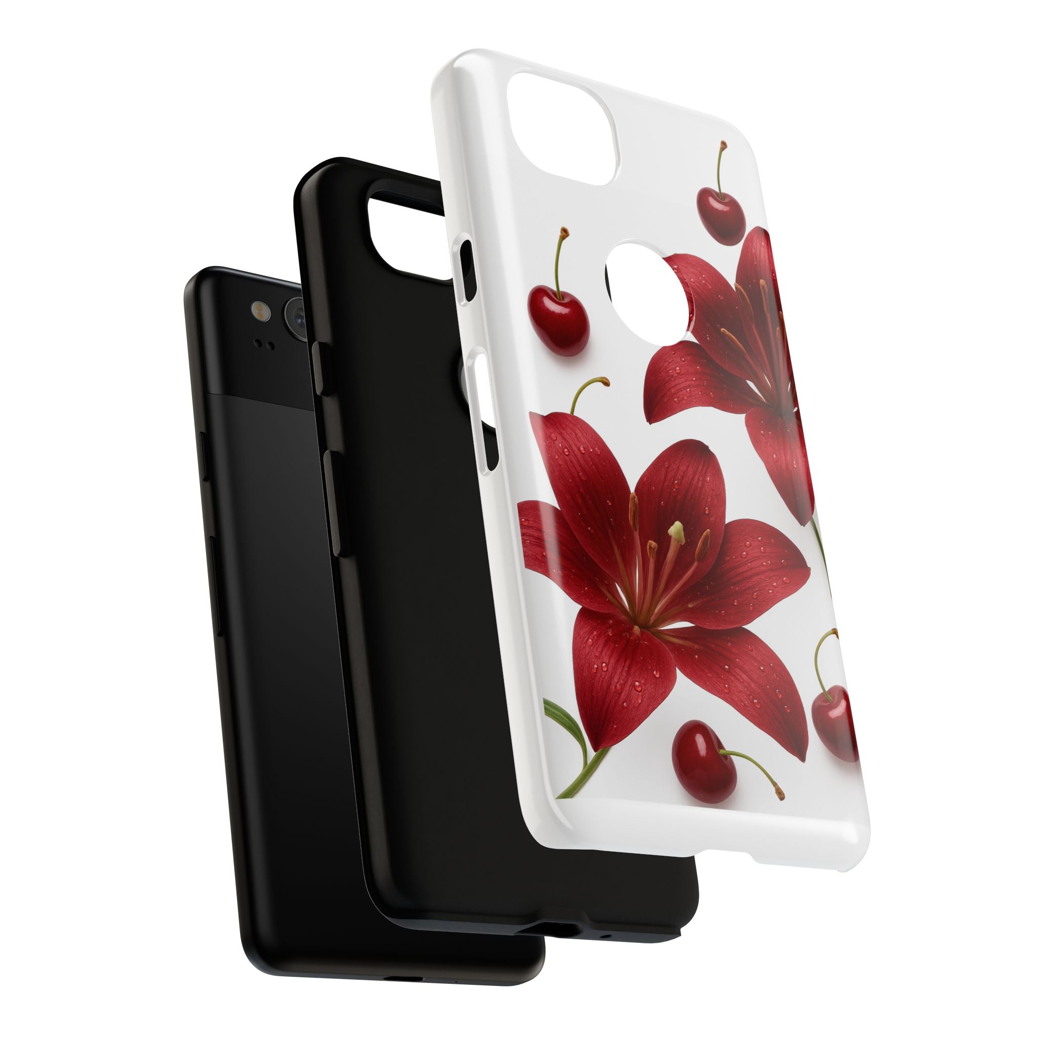 Floral Tough Phone Case, Beautiful Floral Design, Gift for Her, Risk Resistant Cover, Trendy Smartphone Accessory