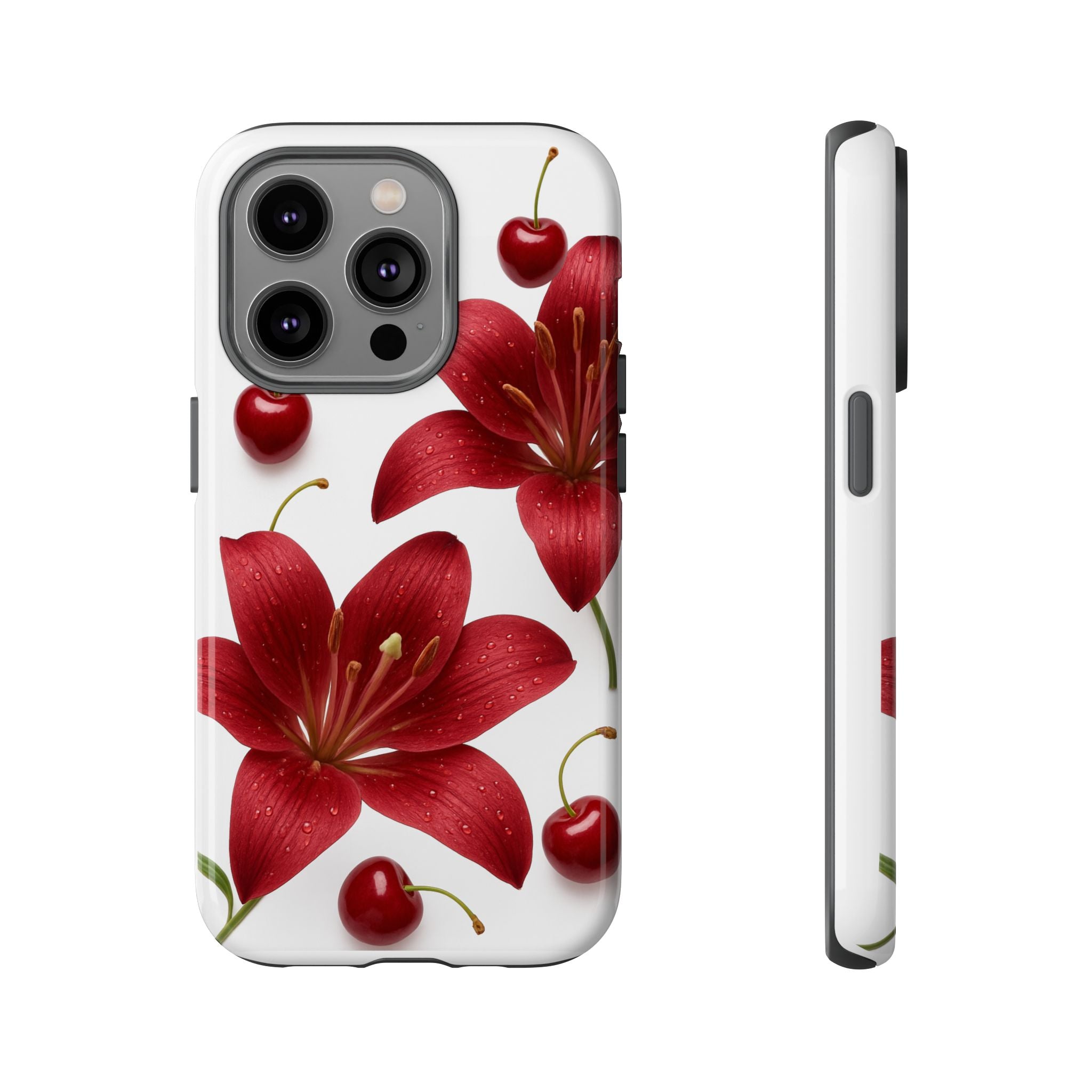 Floral Tough Phone Case, Beautiful Floral Design, Gift for Her, Risk Resistant Cover, Trendy Smartphone Accessory