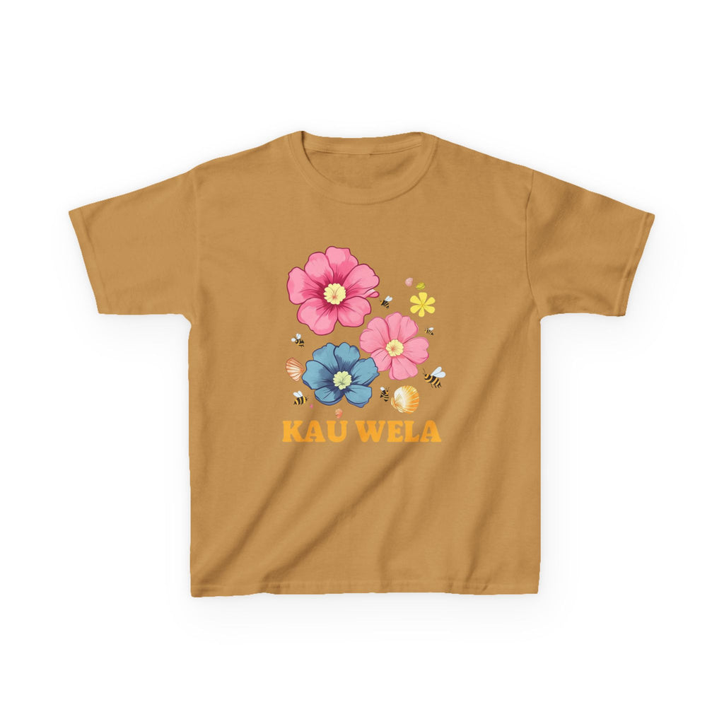 Kids T-Shirt - Summer Flowers Seashells Beach Waves Hawaii