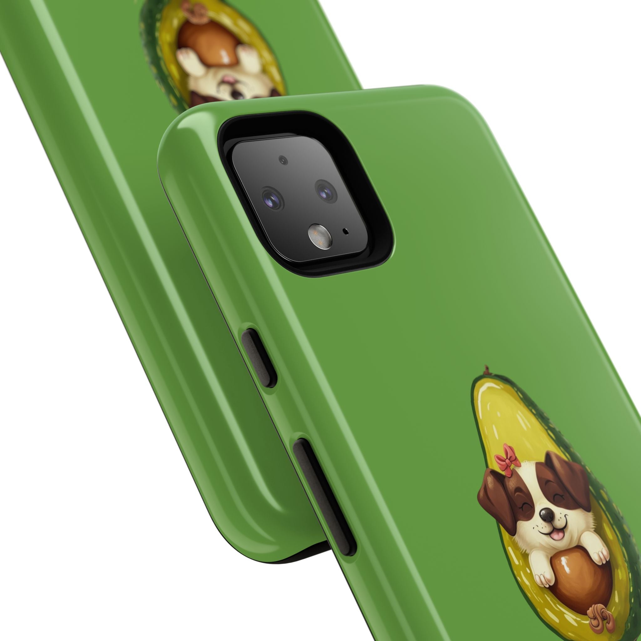 Cute Avocado Dog Phone Case - Pet Lover Gift, Animal Phone Cover, Quirky Accessory, Dog Mom Present, Custom Phone Case