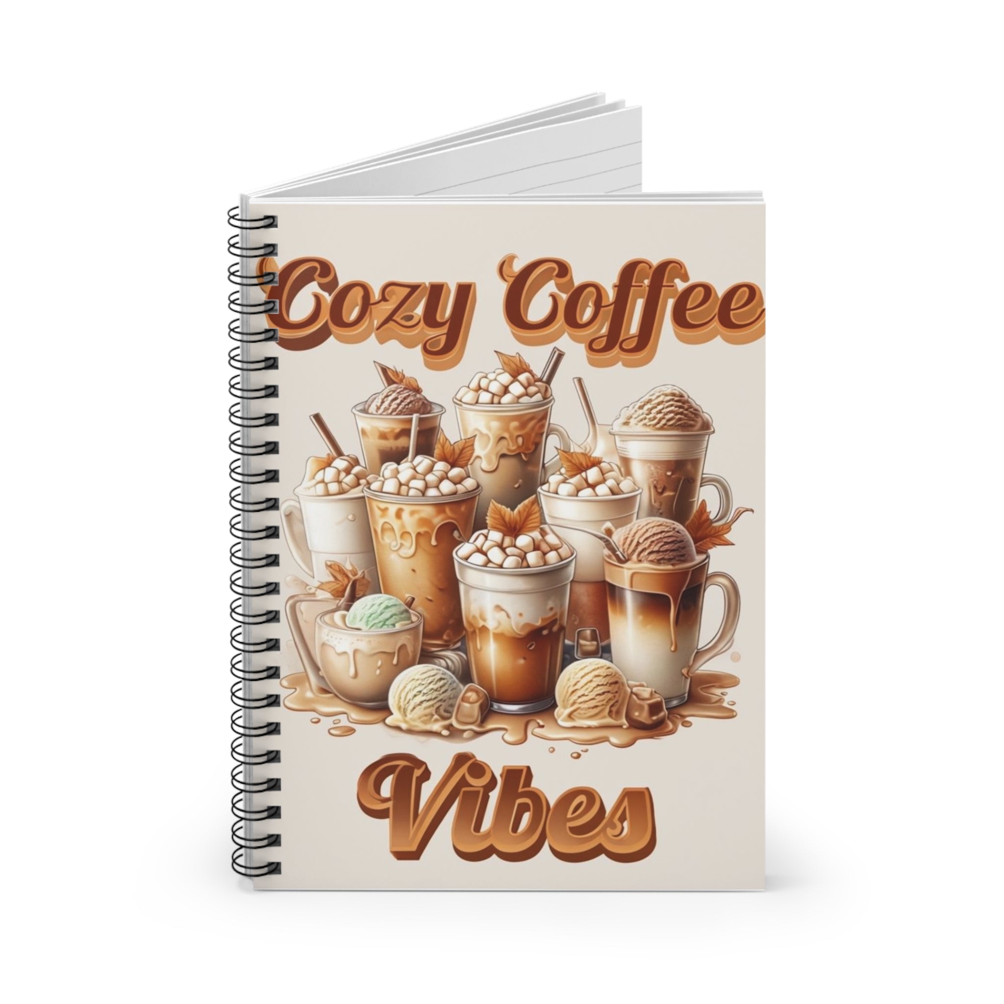 Cozy Coffee Vibes Notebook - Perfect for Journaling, Gifts, Study, Home Decor, Coffee Lovers