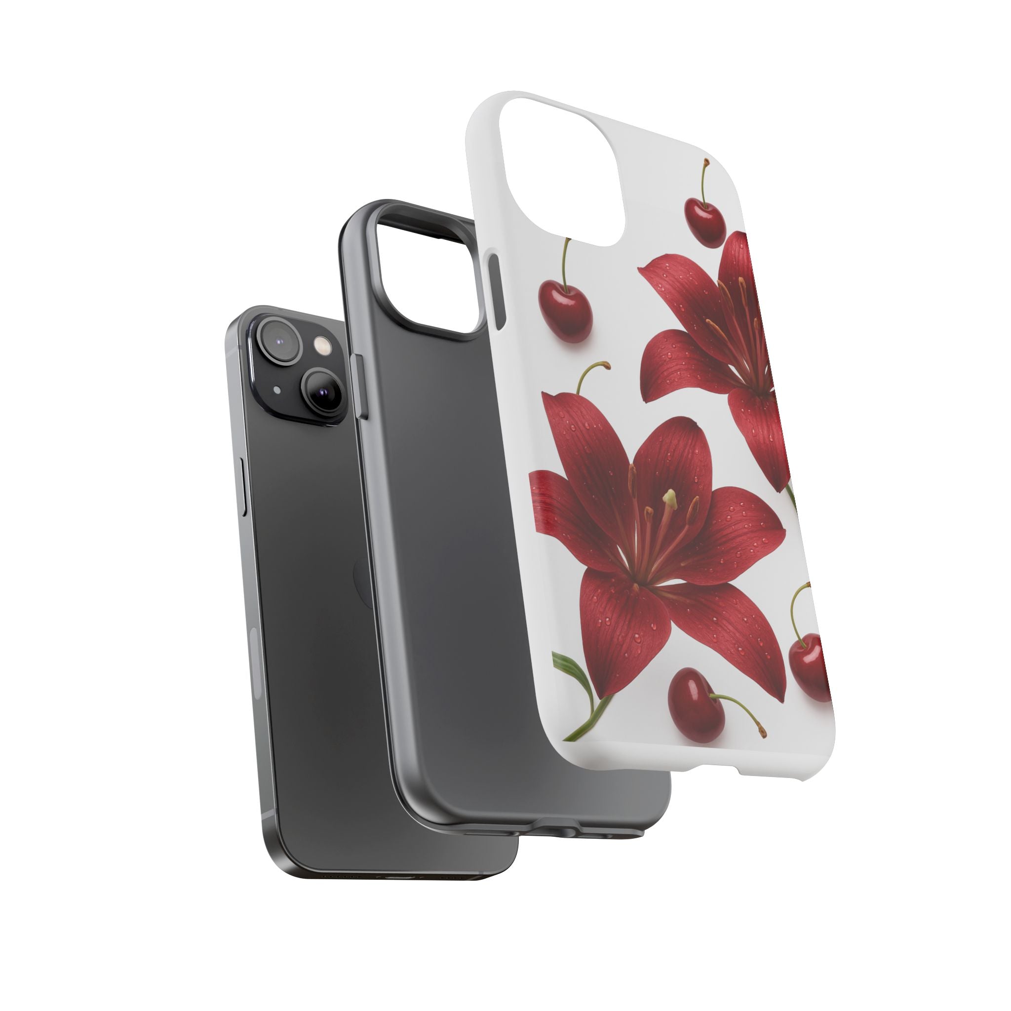 Floral Tough Phone Case, Beautiful Floral Design, Gift for Her, Risk Resistant Cover, Trendy Smartphone Accessory