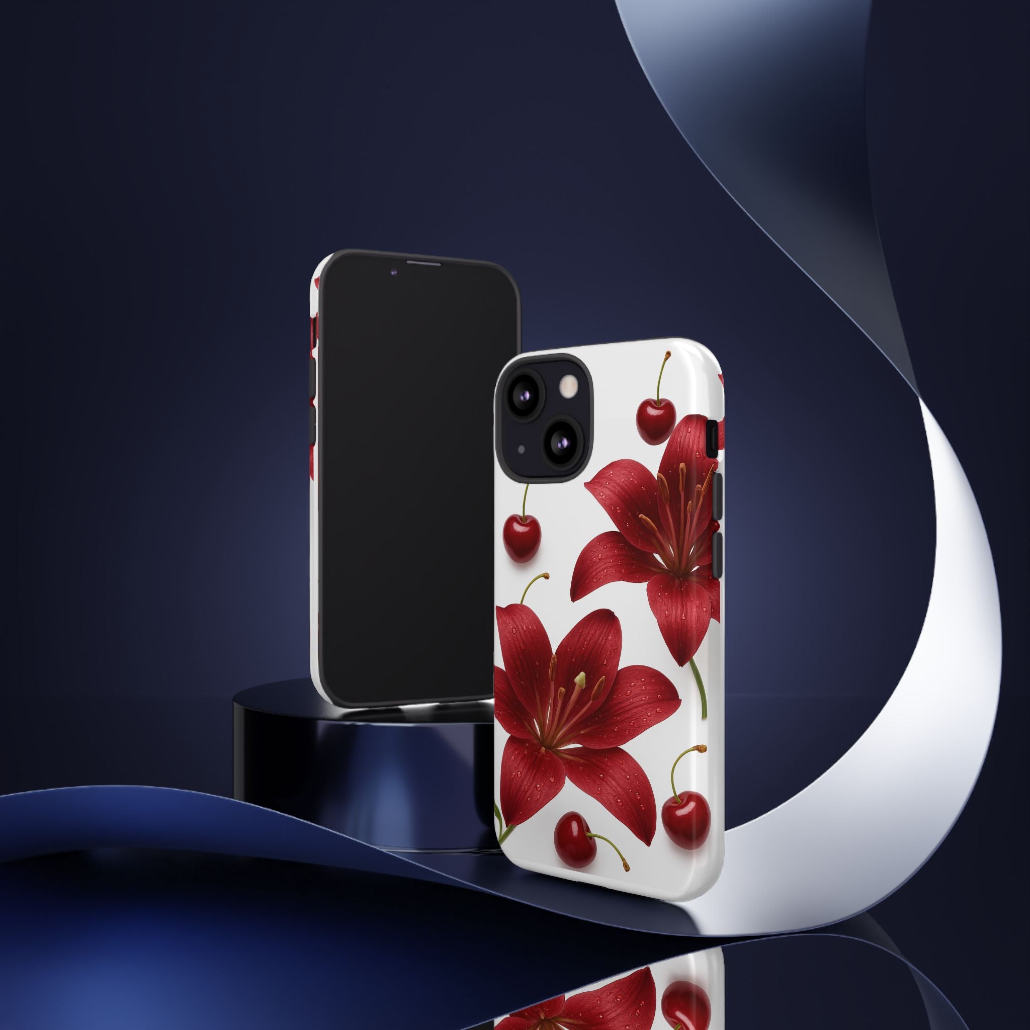 Floral Tough Phone Case, Beautiful Floral Design, Gift for Her, Risk Resistant Cover, Trendy Smartphone Accessory