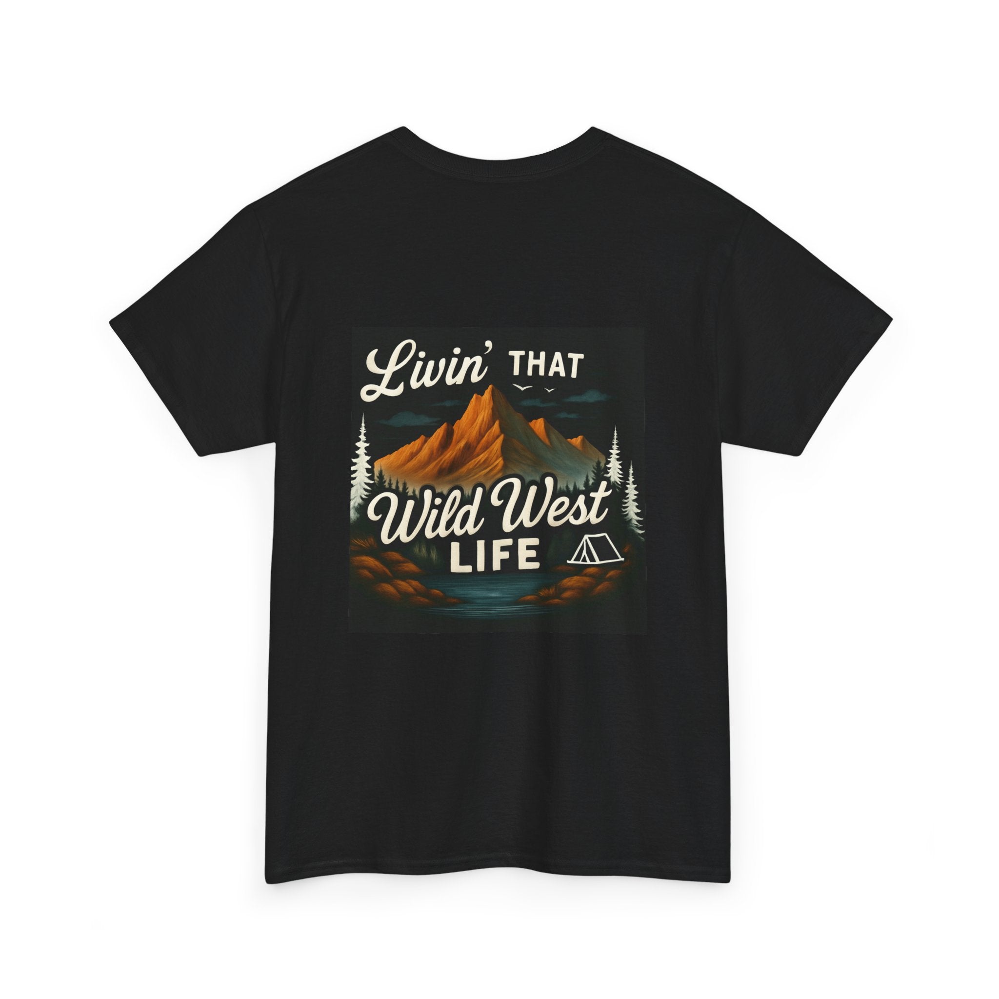 Camping Country Wild West Life Tee, Unisex Heavy Cotton T-Shirt, Adventure Shirt, Outdoor Apparel, Nature Lover Gift, Festival Wear