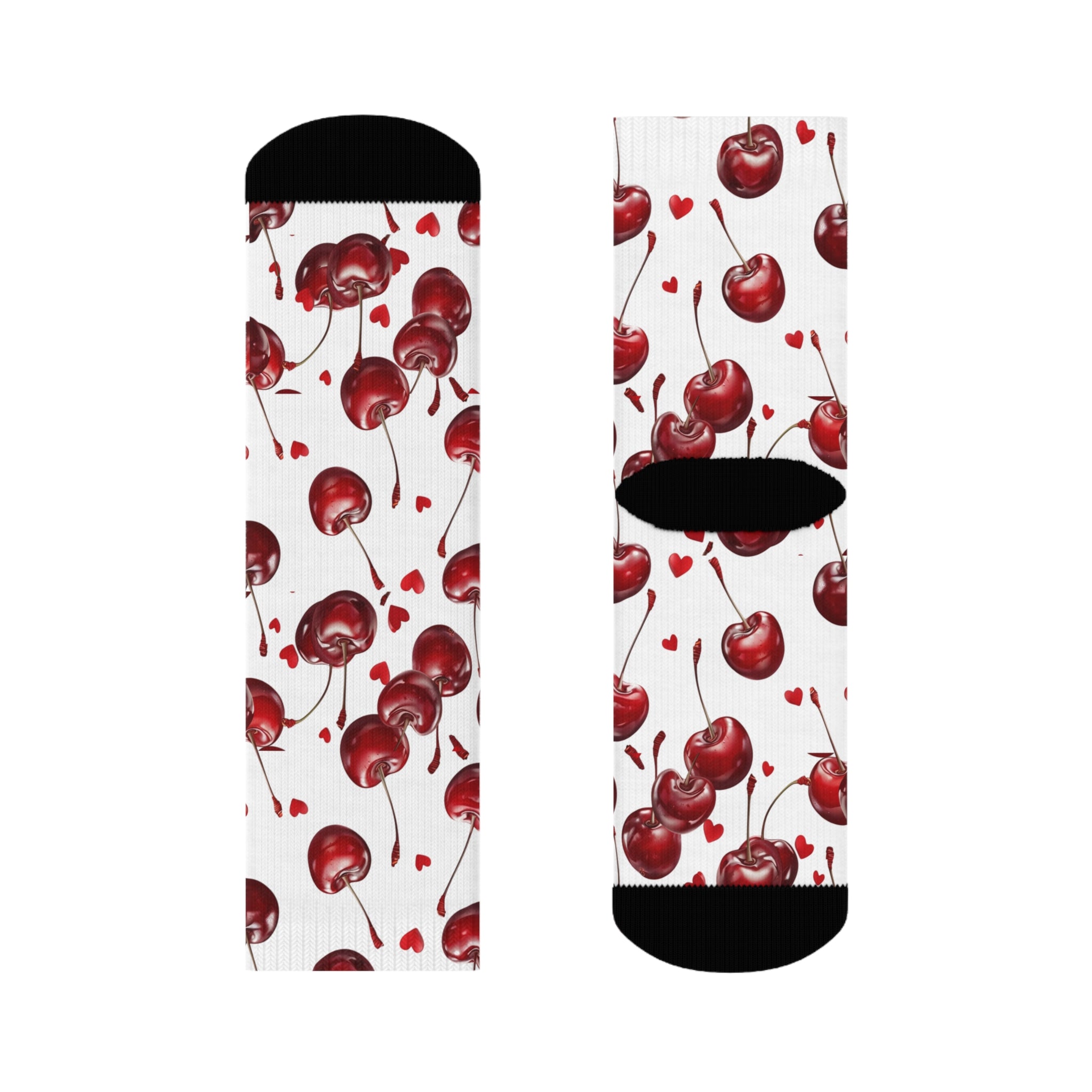 Sweet Cherry Crew Socks for Fun-Loving Souls, Cute Gift for Birthdays, Holidays, or Relaxing Days
