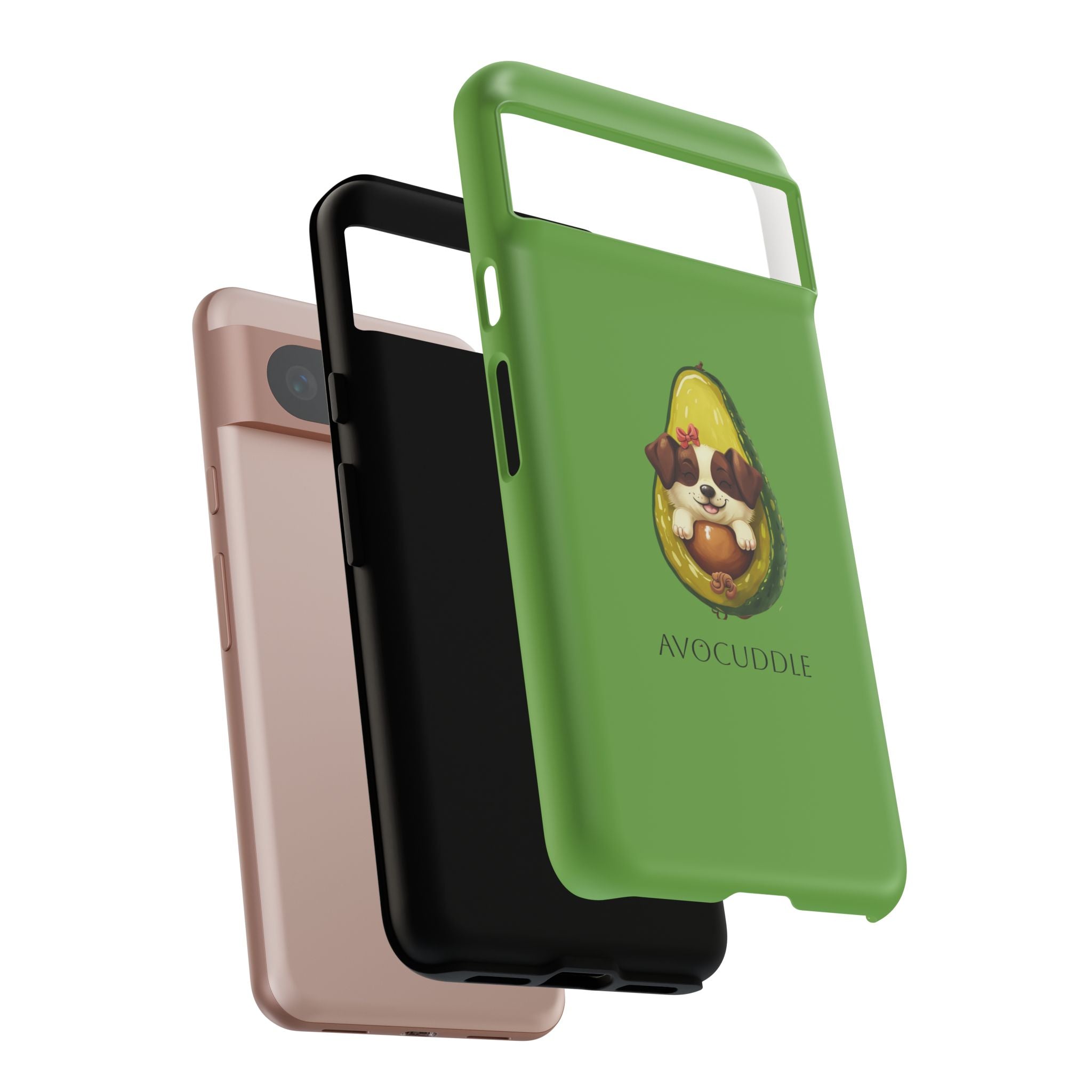 Cute Avocado Dog Phone Case - Pet Lover Gift, Animal Phone Cover, Quirky Accessory, Dog Mom Present, Custom Phone Case