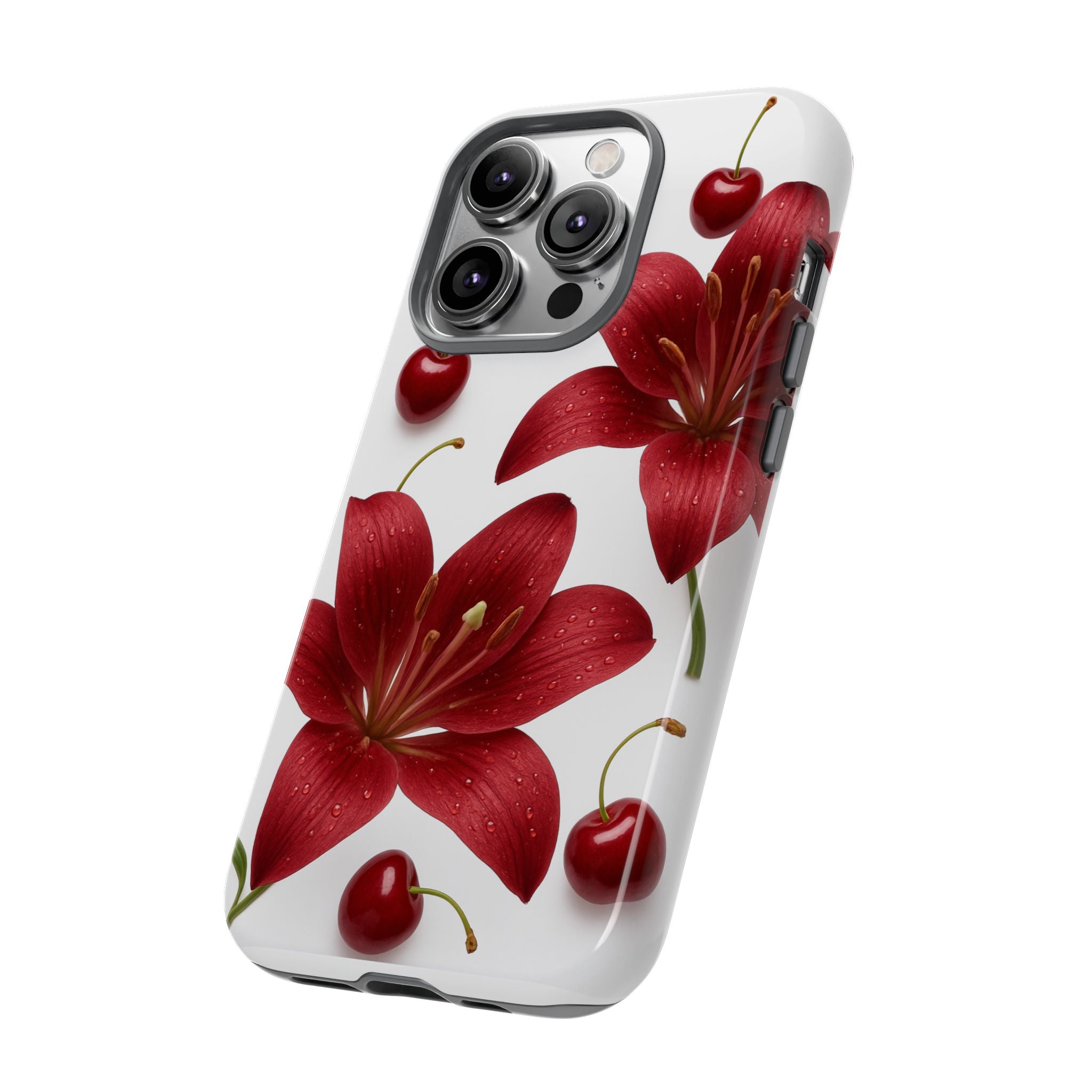 Floral Tough Phone Case, Beautiful Floral Design, Gift for Her, Risk Resistant Cover, Trendy Smartphone Accessory