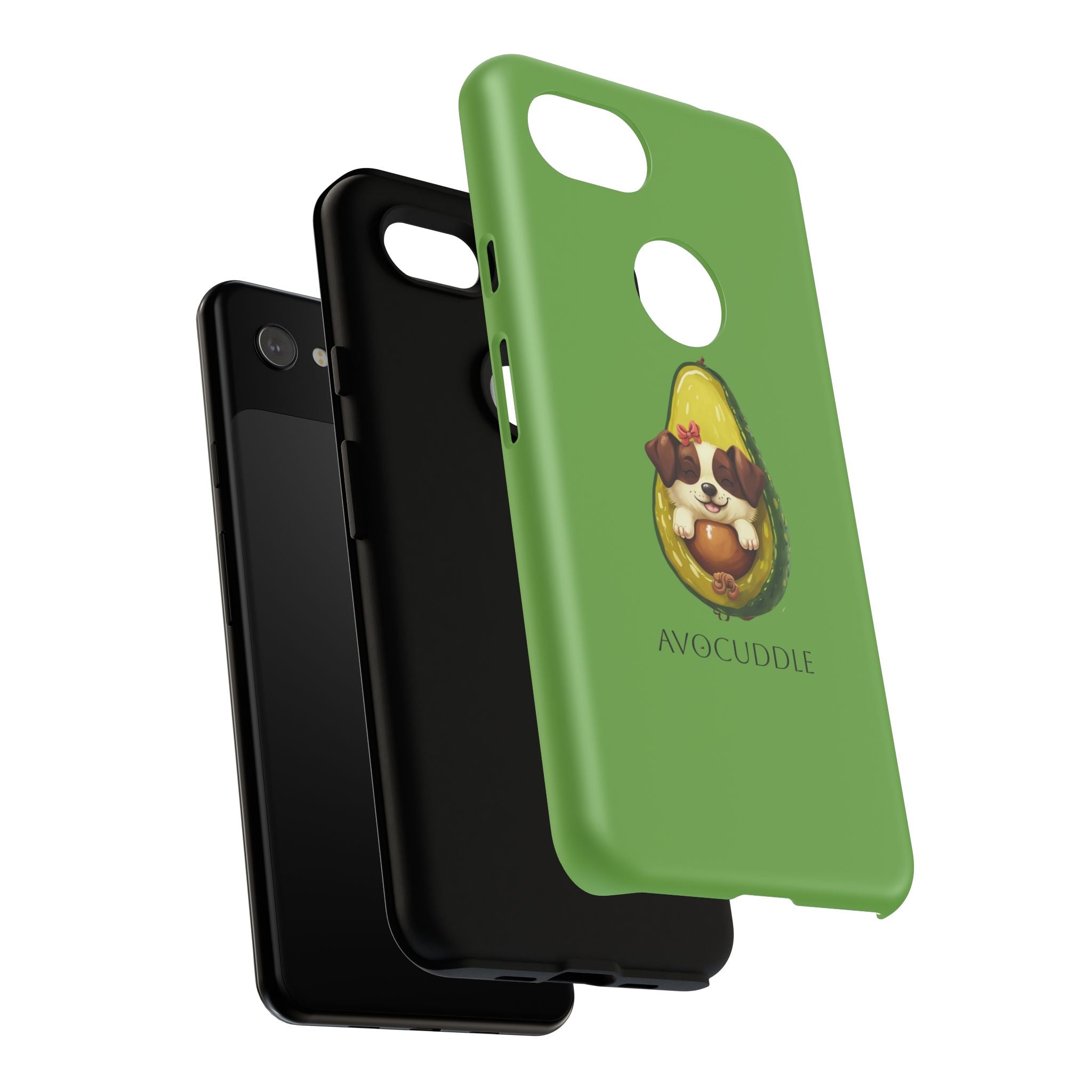Cute Avocado Dog Phone Case - Pet Lover Gift, Animal Phone Cover, Quirky Accessory, Dog Mom Present, Custom Phone Case