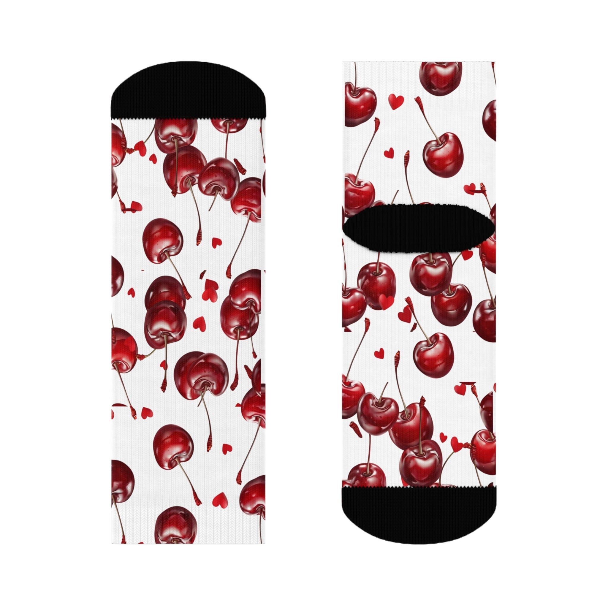 Sweet Cherry Crew Socks for Fun-Loving Souls, Cute Gift for Birthdays, Holidays, or Relaxing Days