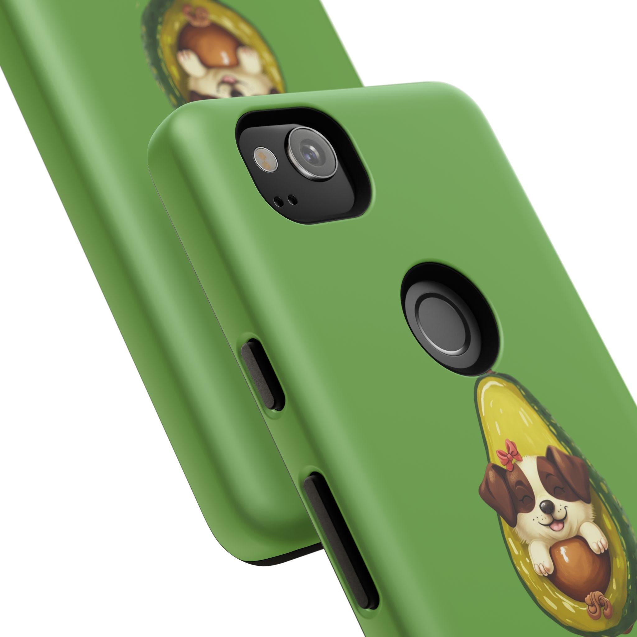 Cute Avocado Dog Phone Case - Pet Lover Gift, Animal Phone Cover, Quirky Accessory, Dog Mom Present, Custom Phone Case