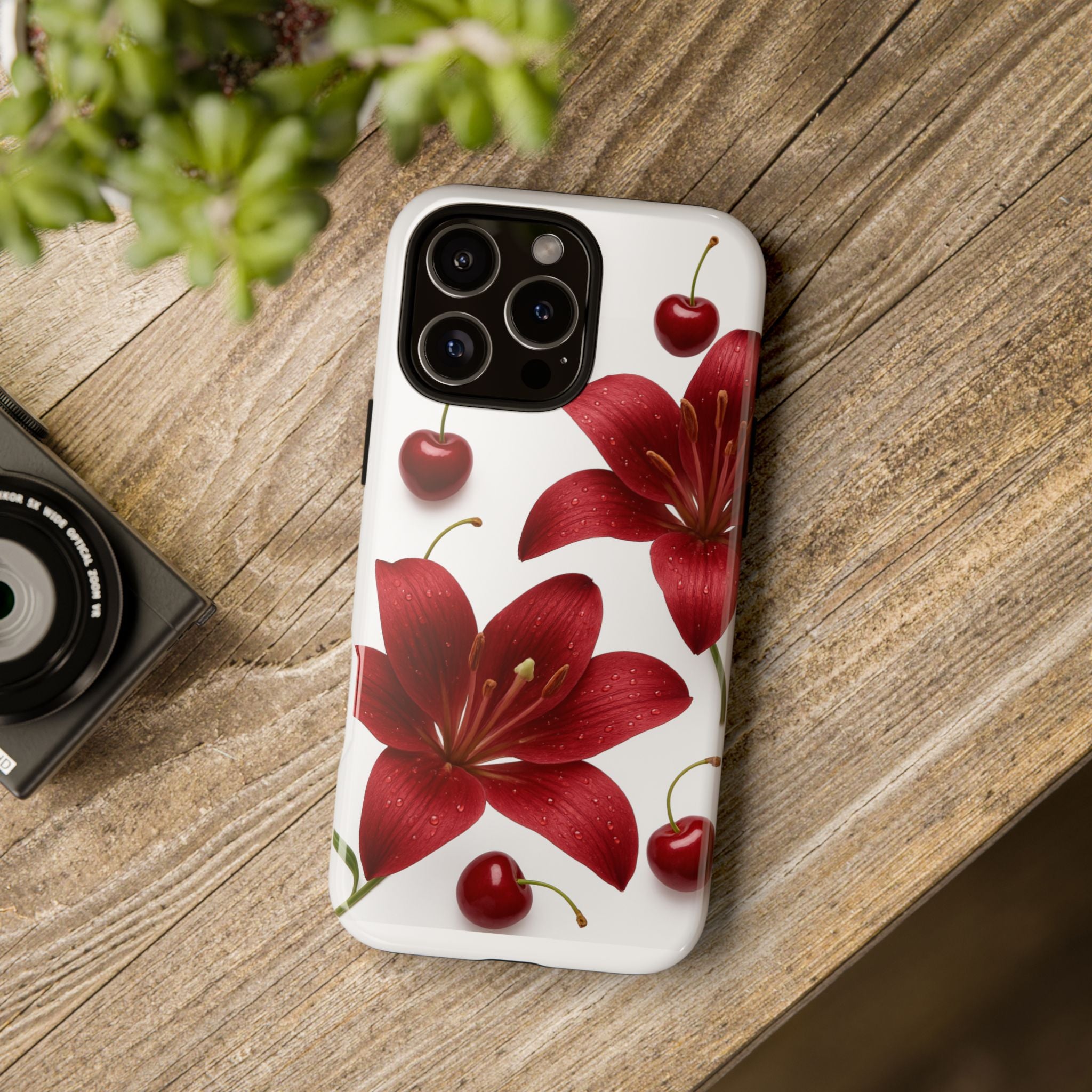 Floral Tough Phone Case, Beautiful Floral Design, Gift for Her, Risk Resistant Cover, Trendy Smartphone Accessory