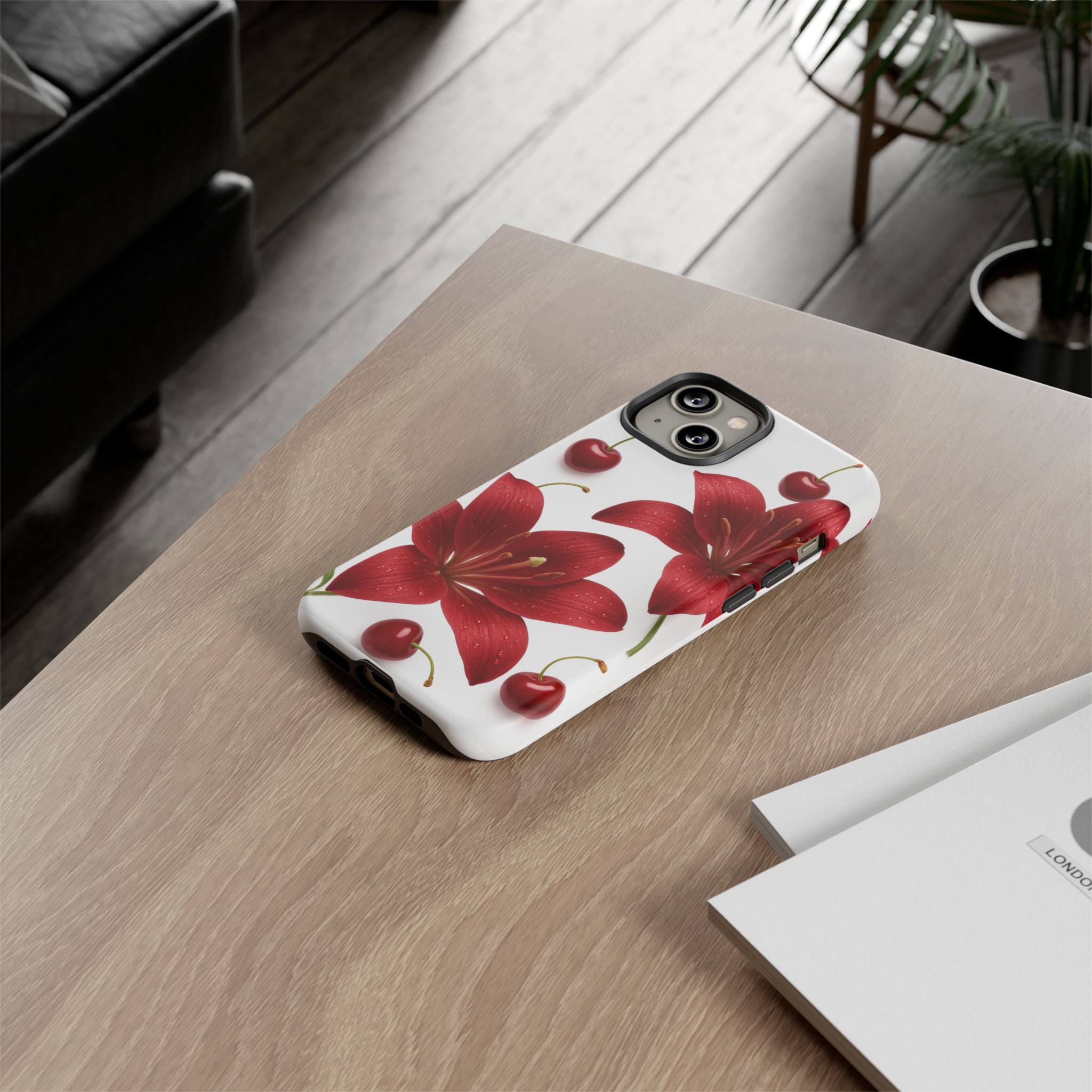 Floral Tough Phone Case, Beautiful Floral Design, Gift for Her, Risk Resistant Cover, Trendy Smartphone Accessory