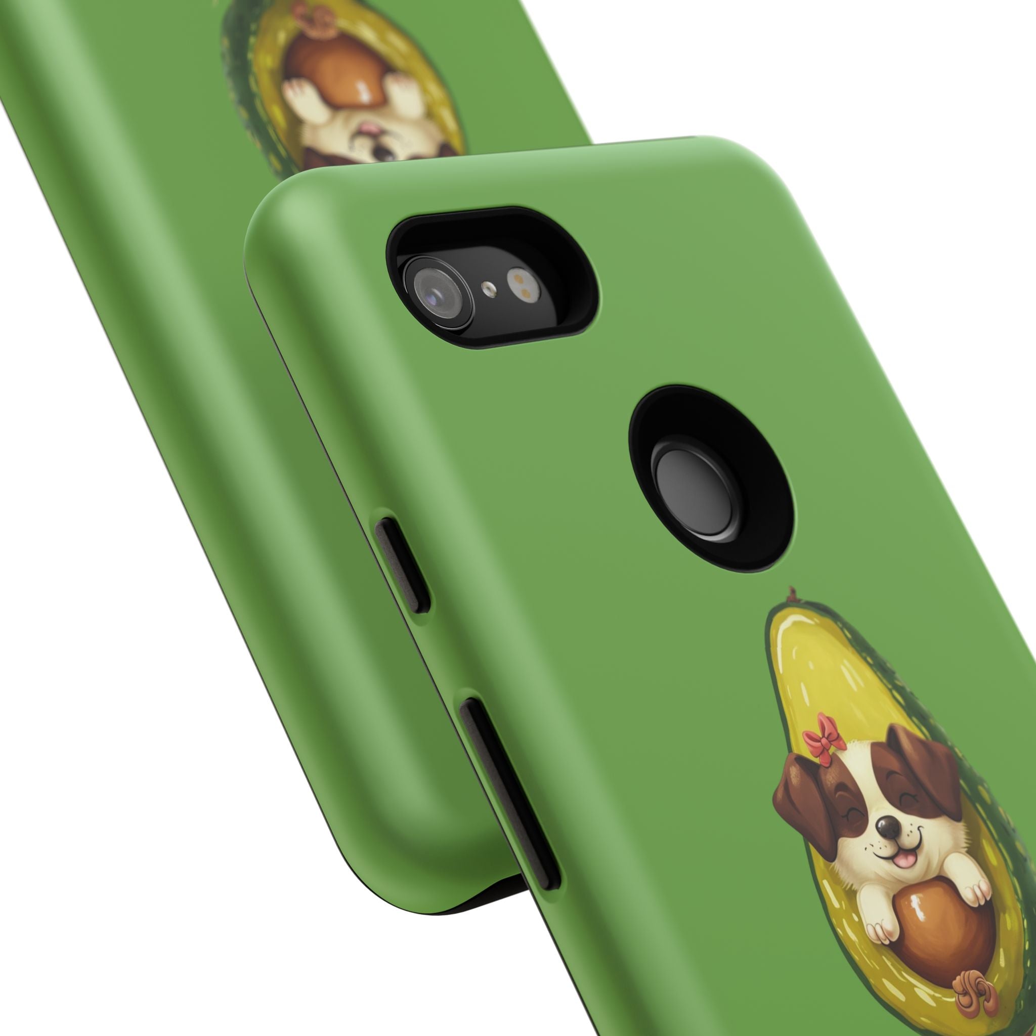 Cute Avocado Dog Phone Case - Pet Lover Gift, Animal Phone Cover, Quirky Accessory, Dog Mom Present, Custom Phone Case