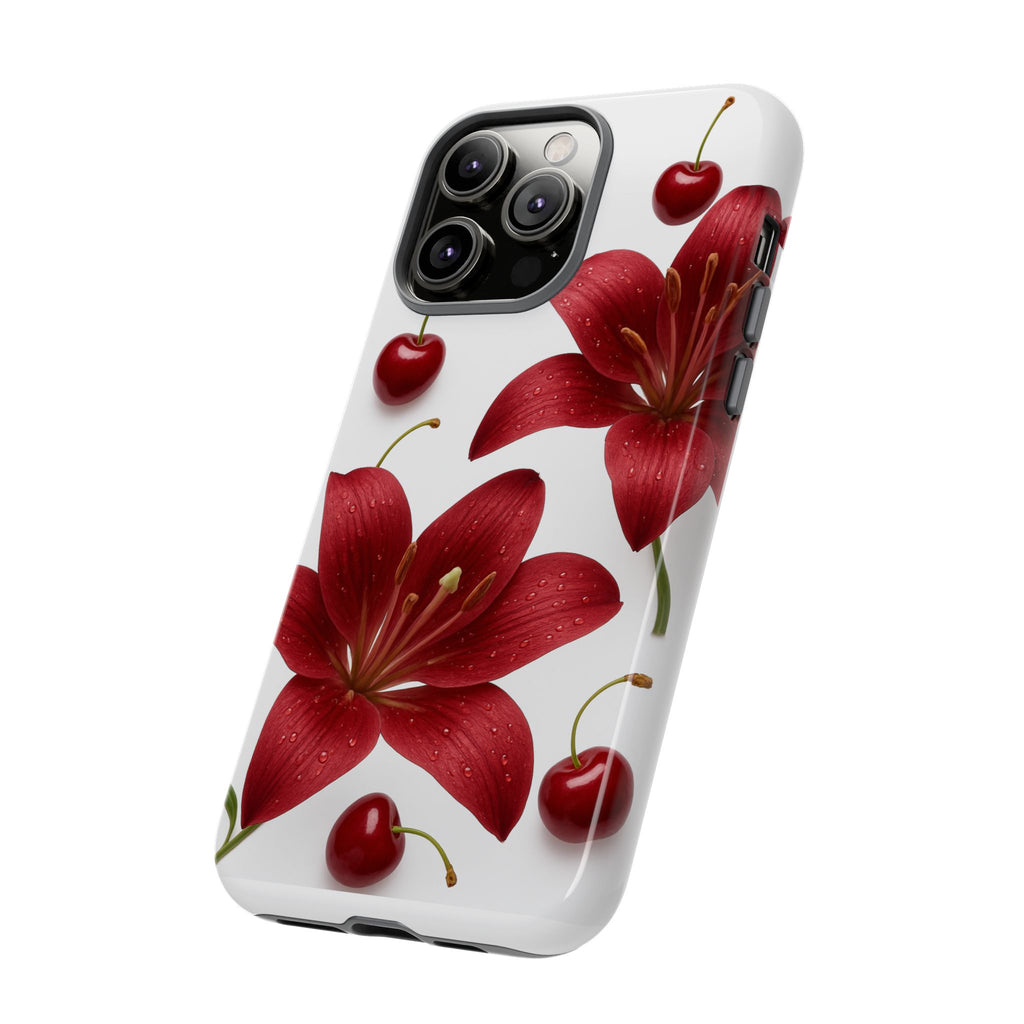 Floral Tough Phone Case, Beautiful Floral Design, Gift for Her, Risk Resistant Cover, Trendy Smartphone Accessory