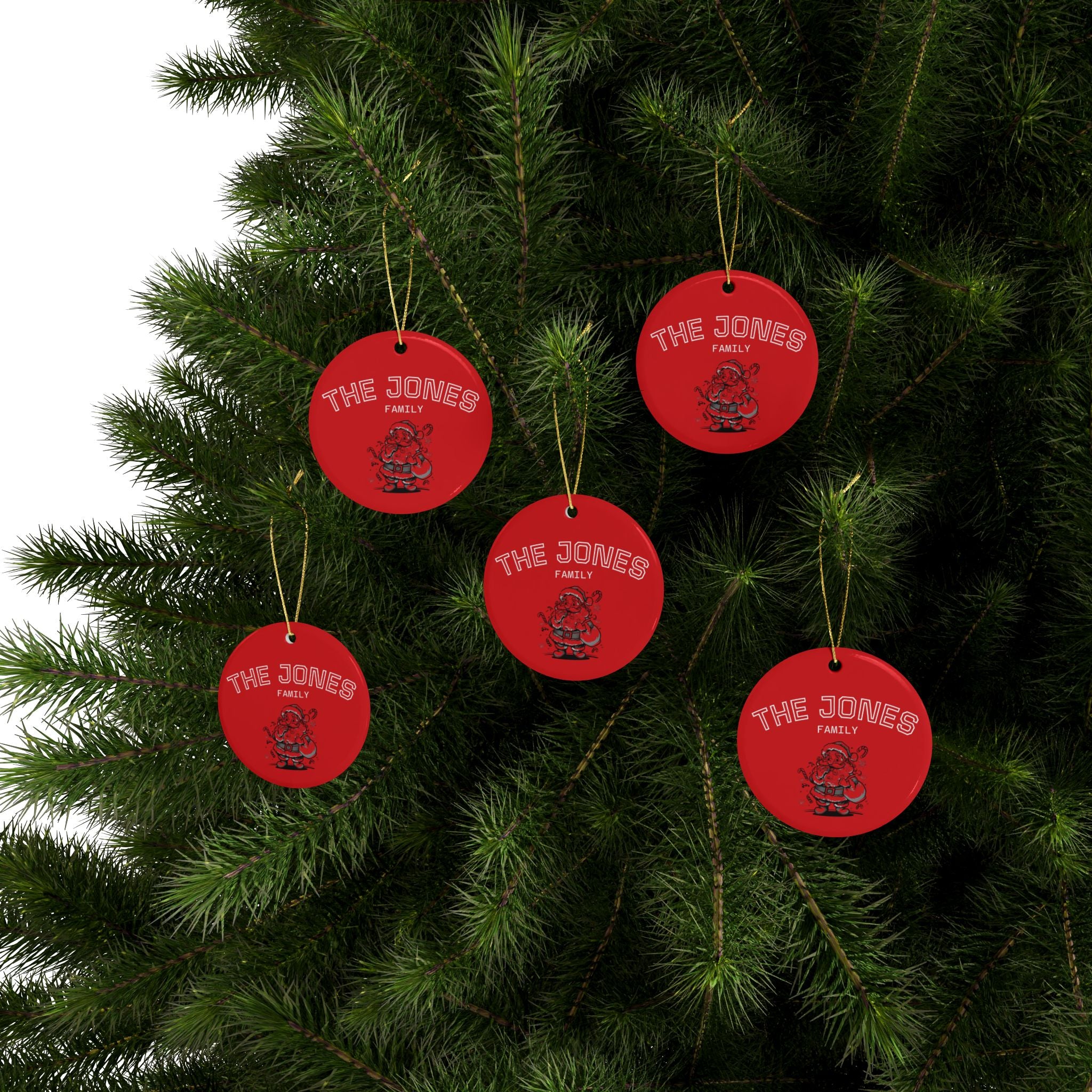 Personalized Heart-Shaped Ceramic Ornaments Set for Christmas and Holidays and In Loving Memory/Always In My Heart
