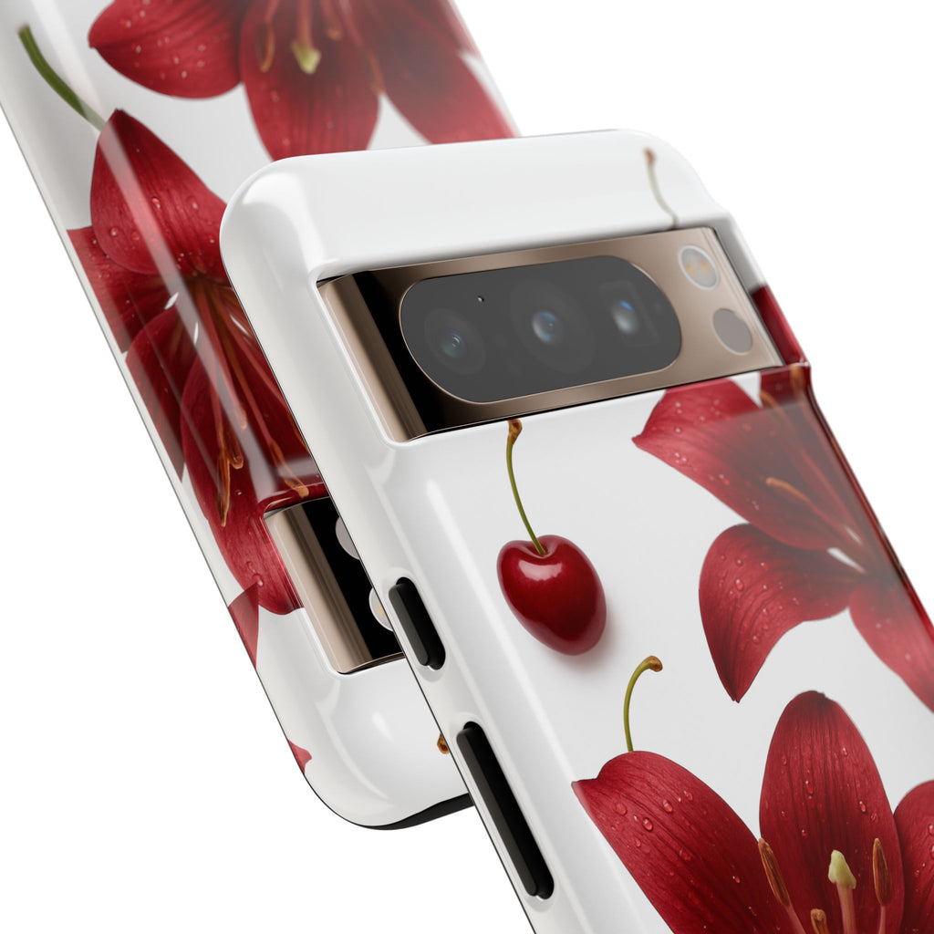 Floral Tough Phone Case, Beautiful Floral Design, Gift for Her, Risk Resistant Cover, Trendy Smartphone Accessory