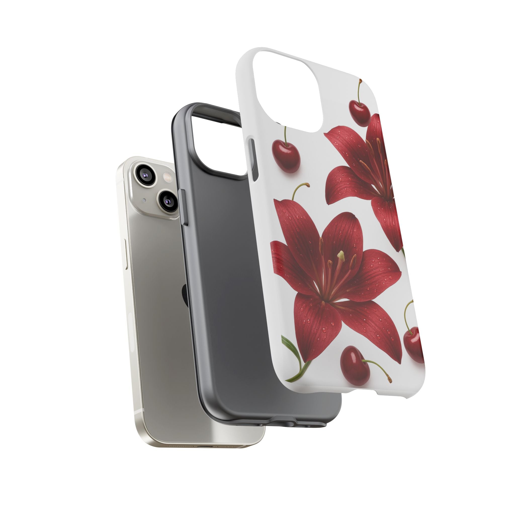 Floral Tough Phone Case, Beautiful Floral Design, Gift for Her, Risk Resistant Cover, Trendy Smartphone Accessory