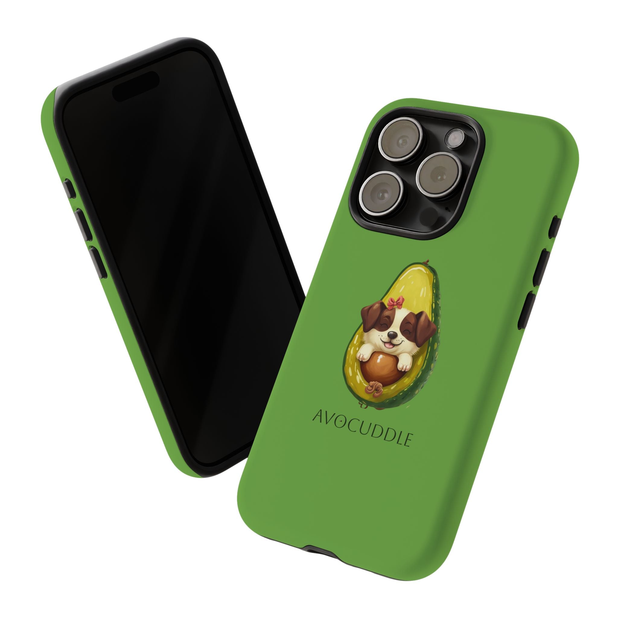 Cute Avocado Dog Phone Case - Pet Lover Gift, Animal Phone Cover, Quirky Accessory, Dog Mom Present, Custom Phone Case