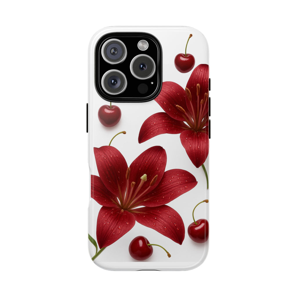 Floral Tough Phone Case, Beautiful Floral Design, Gift for Her, Risk Resistant Cover, Trendy Smartphone Accessory
