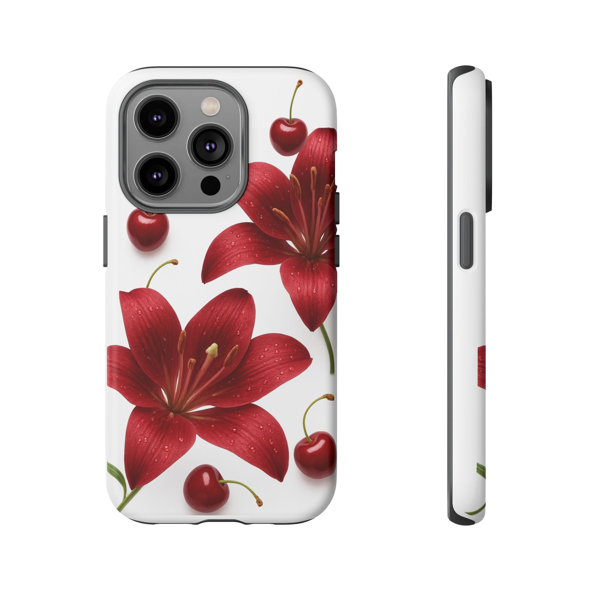 Floral Tough Phone Case, Beautiful Floral Design, Gift for Her, Risk Resistant Cover, Trendy Smartphone Accessory