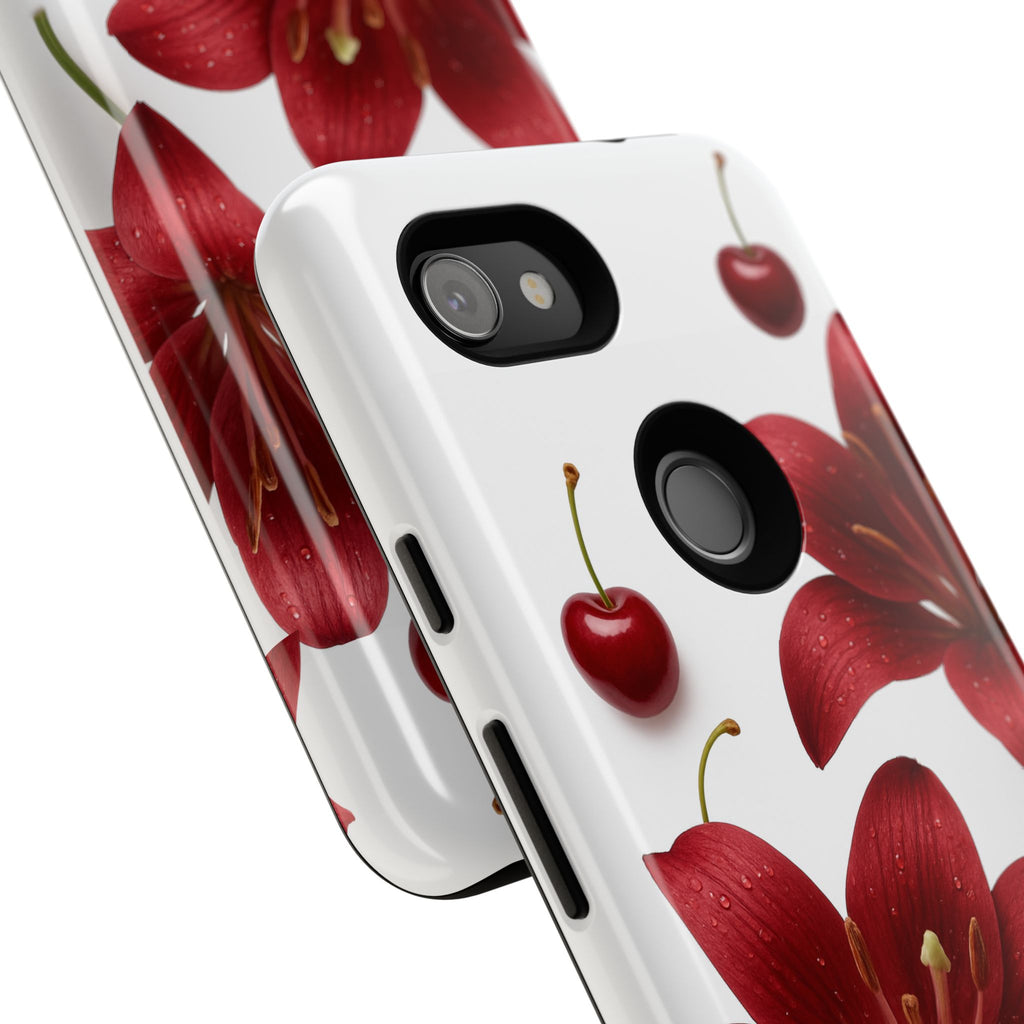 Floral Tough Phone Case, Beautiful Floral Design, Gift for Her, Risk Resistant Cover, Trendy Smartphone Accessory