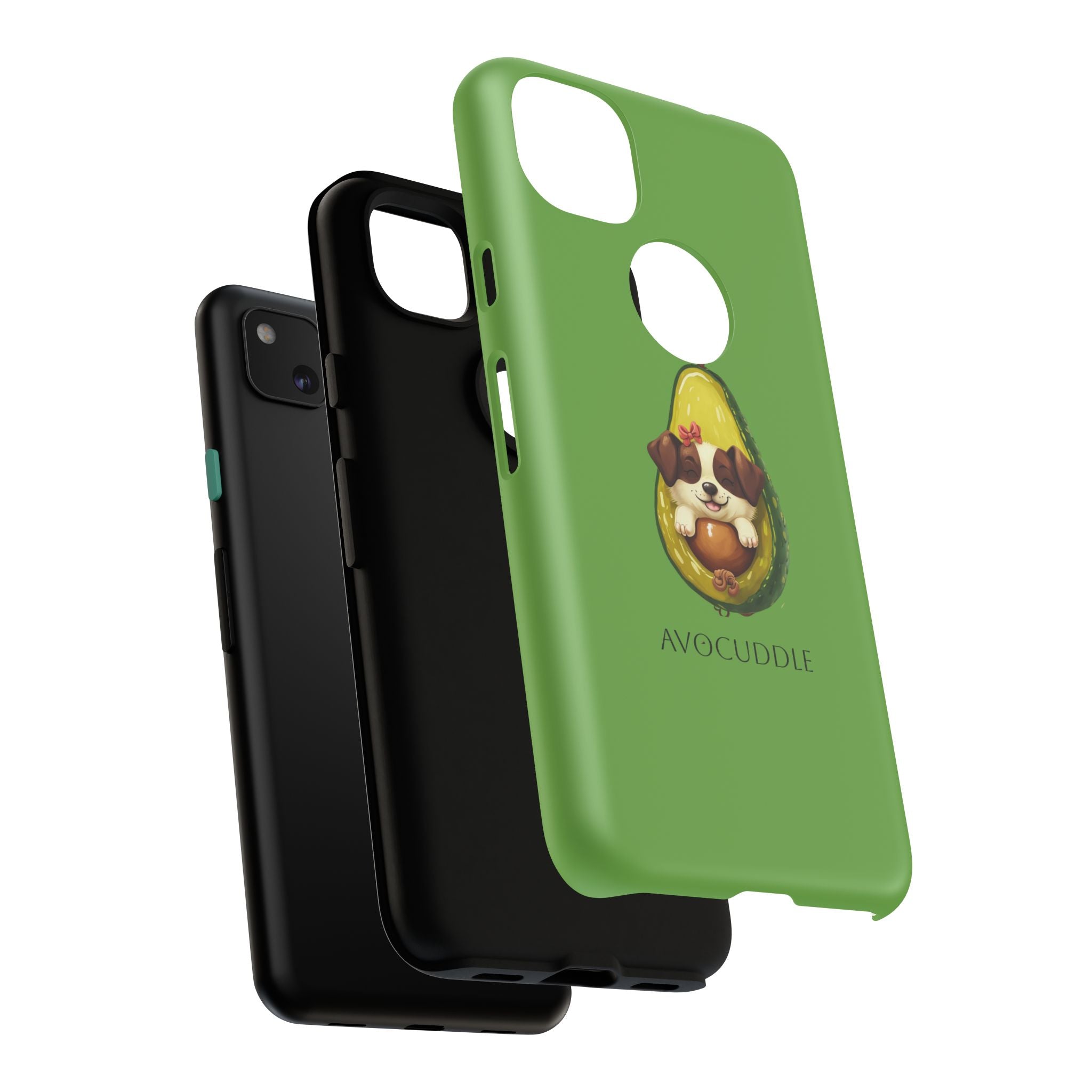 Cute Avocado Dog Phone Case - Pet Lover Gift, Animal Phone Cover, Quirky Accessory, Dog Mom Present, Custom Phone Case