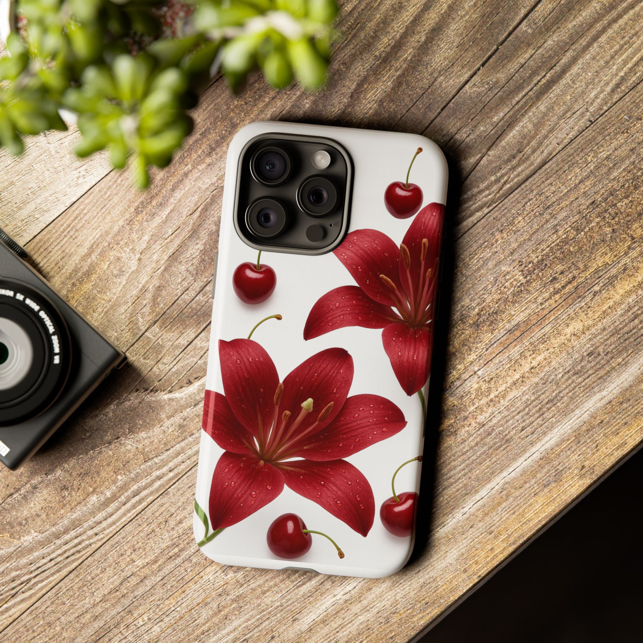 Floral Tough Phone Case, Beautiful Floral Design, Gift for Her, Risk Resistant Cover, Trendy Smartphone Accessory