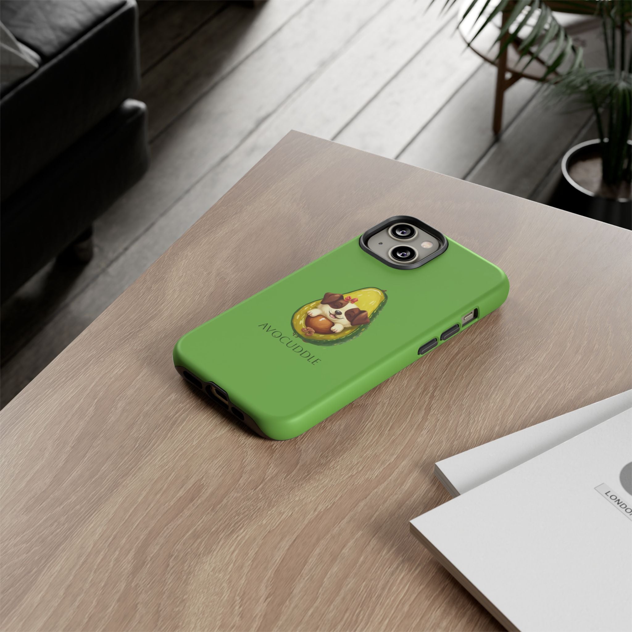 Cute Avocado Dog Phone Case - Pet Lover Gift, Animal Phone Cover, Quirky Accessory, Dog Mom Present, Custom Phone Case