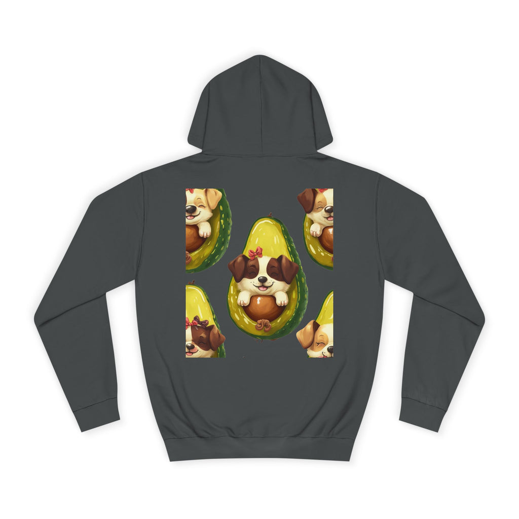 Adorable Puppy Avocado Unisex Hoodie - Cute, Cozy Sweater for Dog Lovers, Gift for Pet Owners, Birthday, Casual Wear, Trendy Apparel
