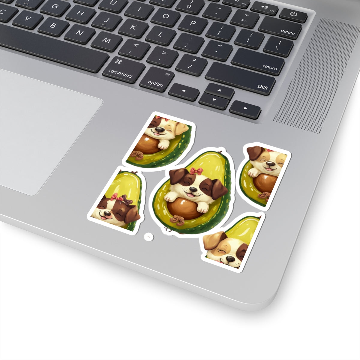 Adorable Avocado Puppy Stickers, Cute Dog Stickers, Pet Lover Gifts, Kawaii Dog Decals, Funny Laptop Stickers
