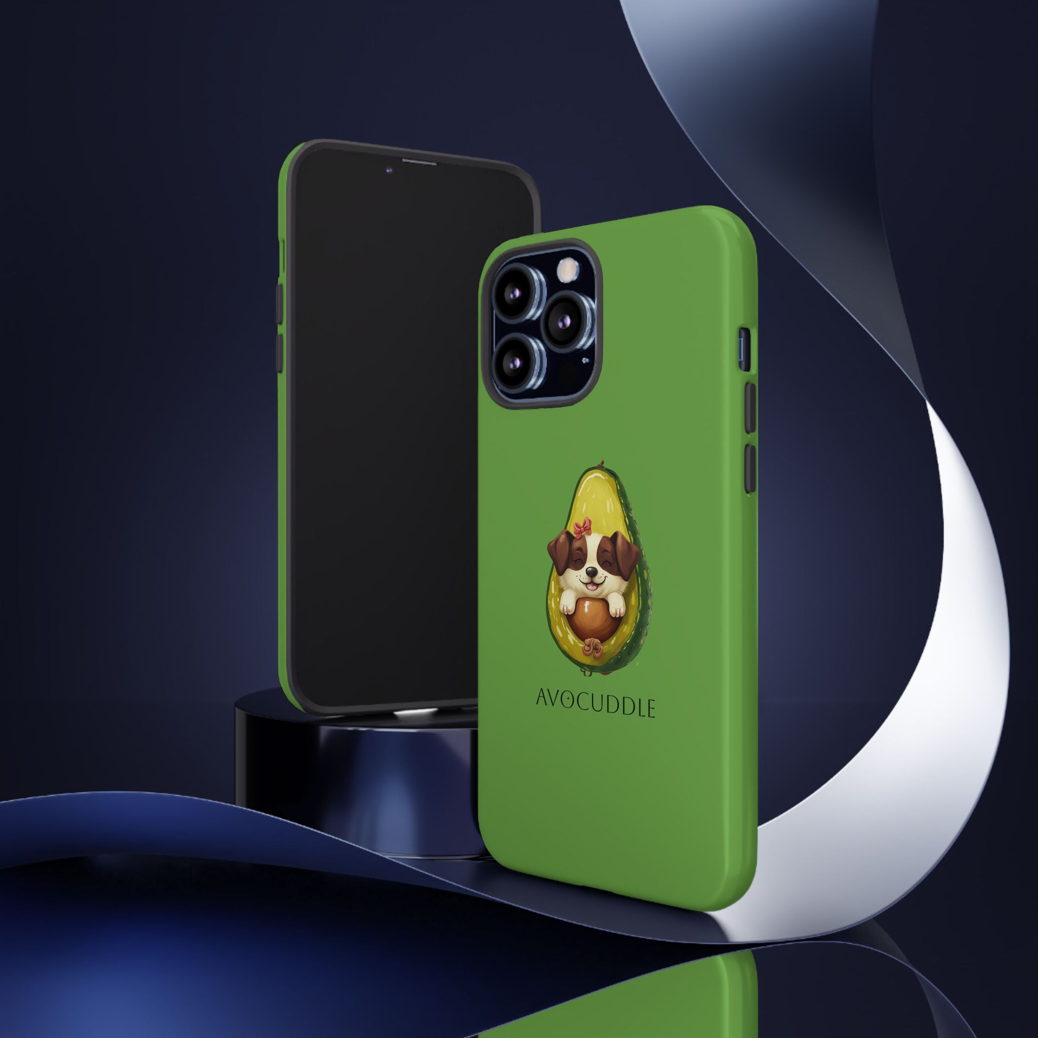 Cute Avocado Dog Phone Case - Pet Lover Gift, Animal Phone Cover, Quirky Accessory, Dog Mom Present, Custom Phone Case