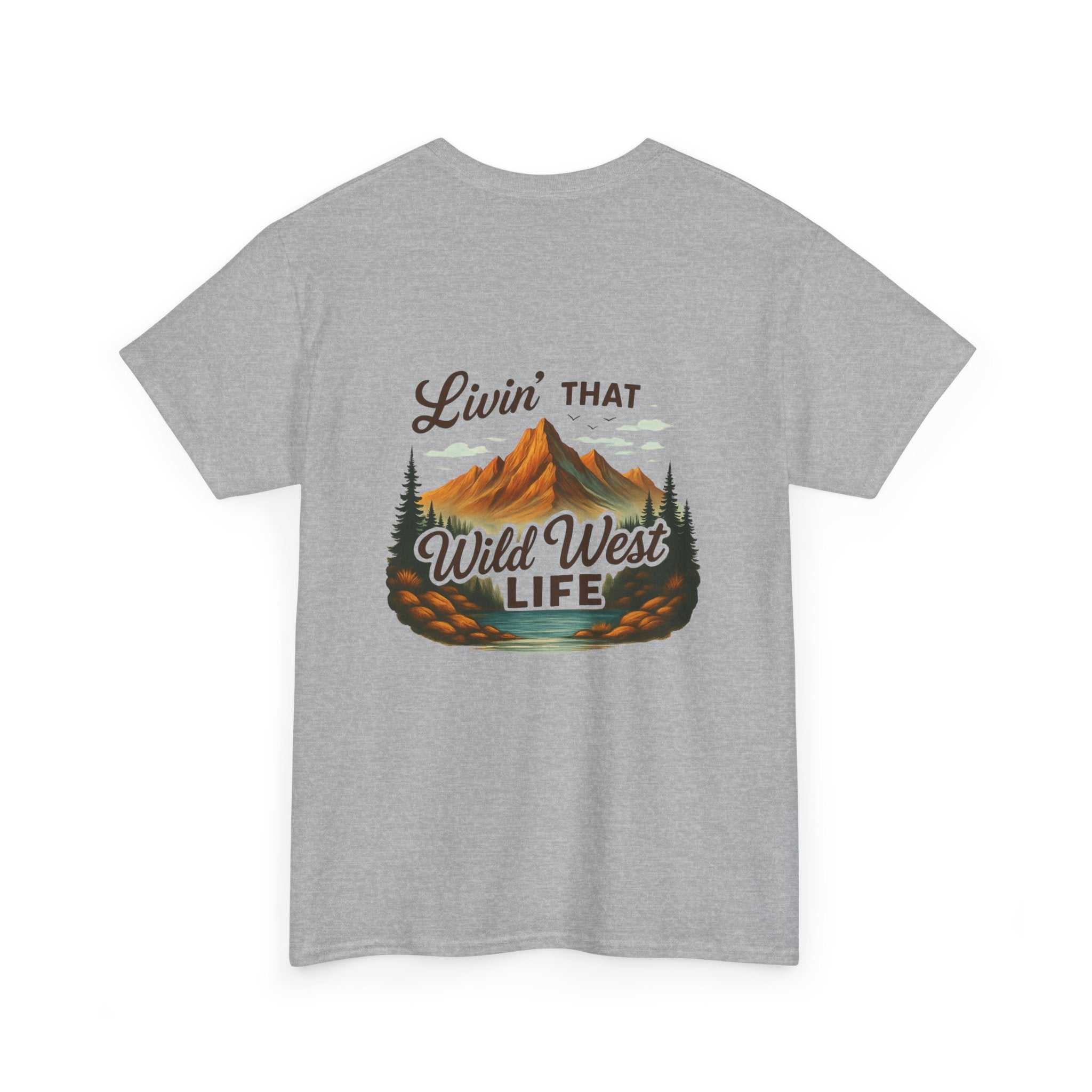 Camping Country Wild West Life Tee, Unisex Heavy Cotton T-Shirt, Adventure Shirt, Outdoor Apparel, Nature Lover Gift, Festival Wear