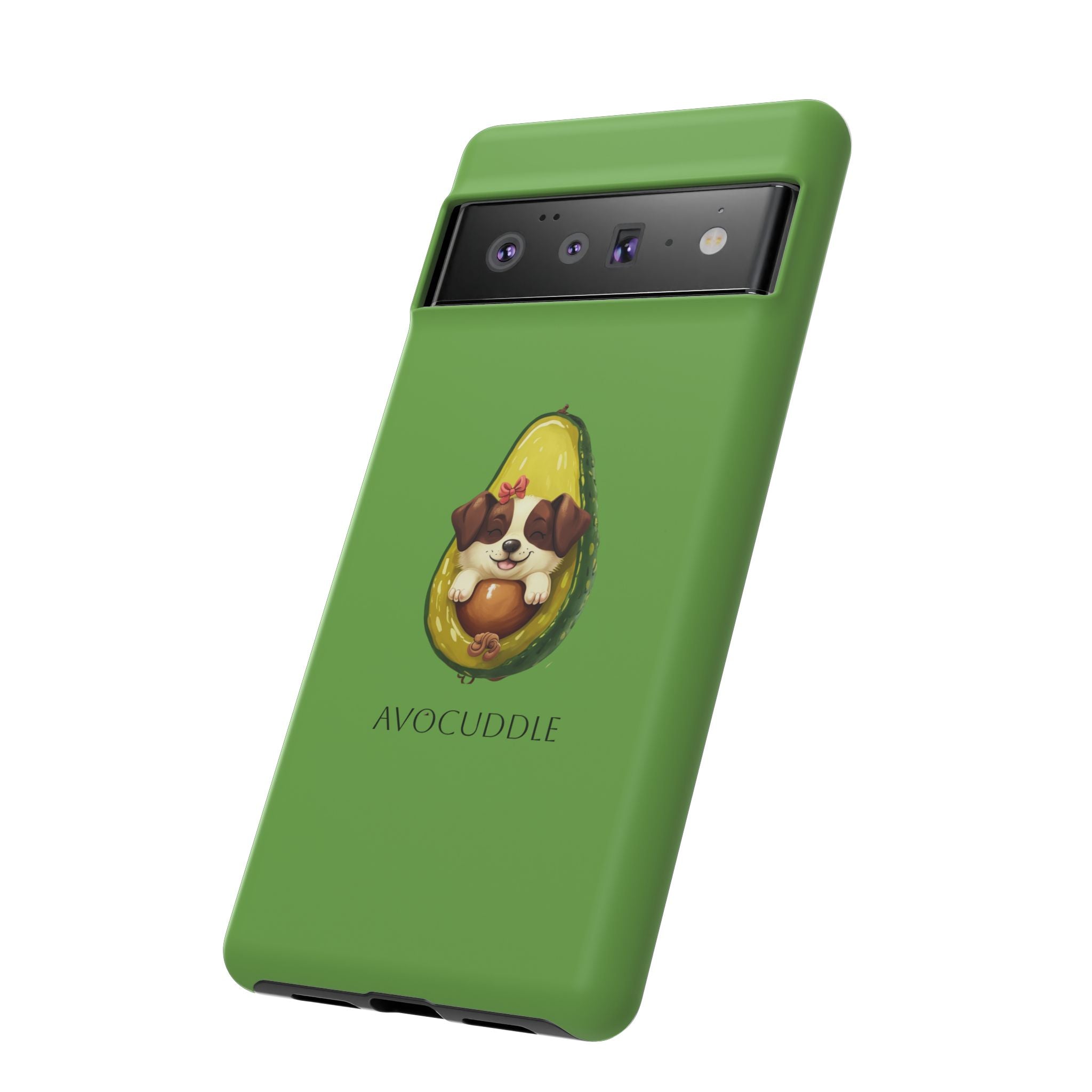 Cute Avocado Dog Phone Case - Pet Lover Gift, Animal Phone Cover, Quirky Accessory, Dog Mom Present, Custom Phone Case